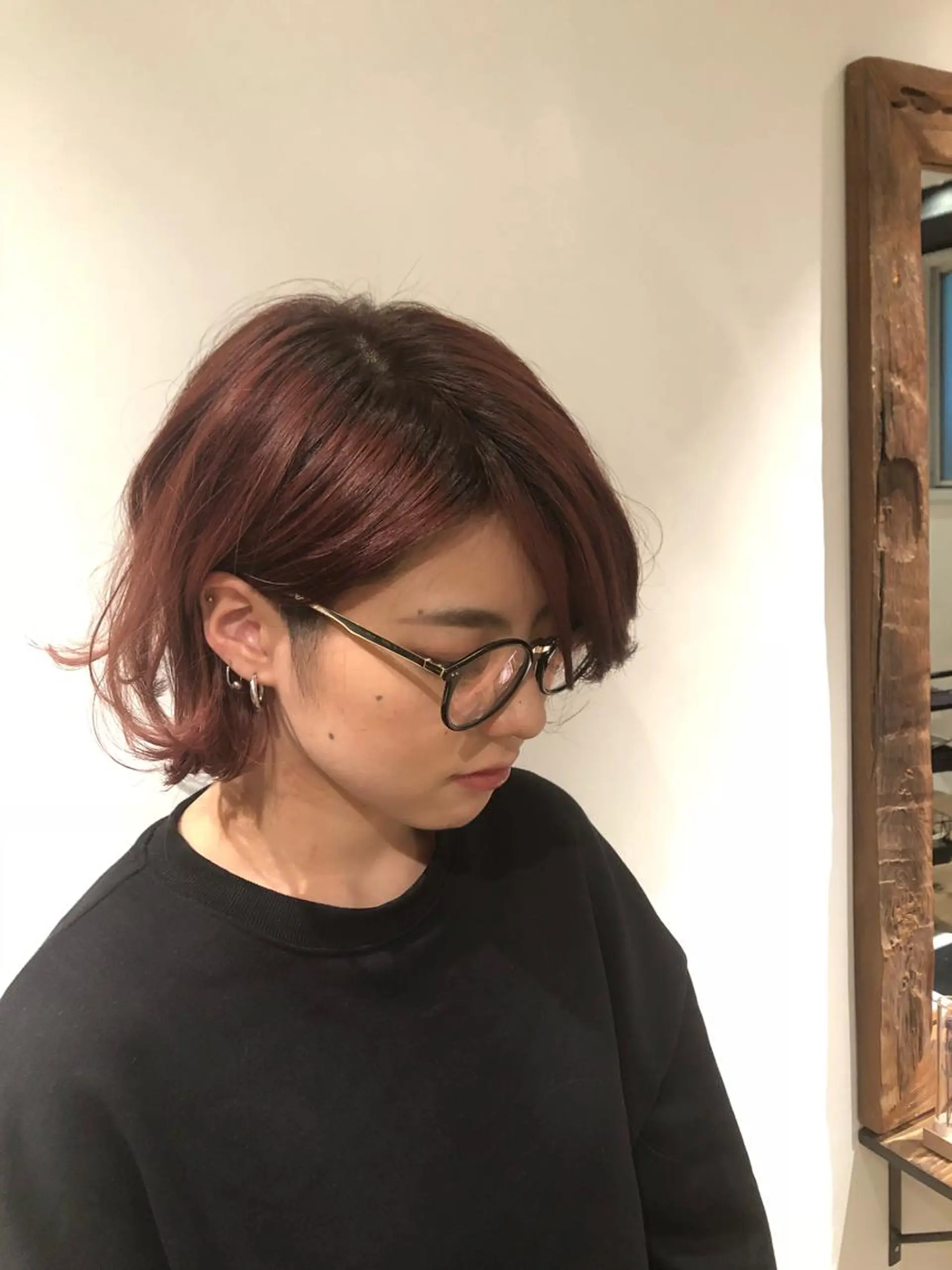 ショート カラー レッドカラー ルビー ボブ Sail所属・Sail 【セイル】のヘアスタイル