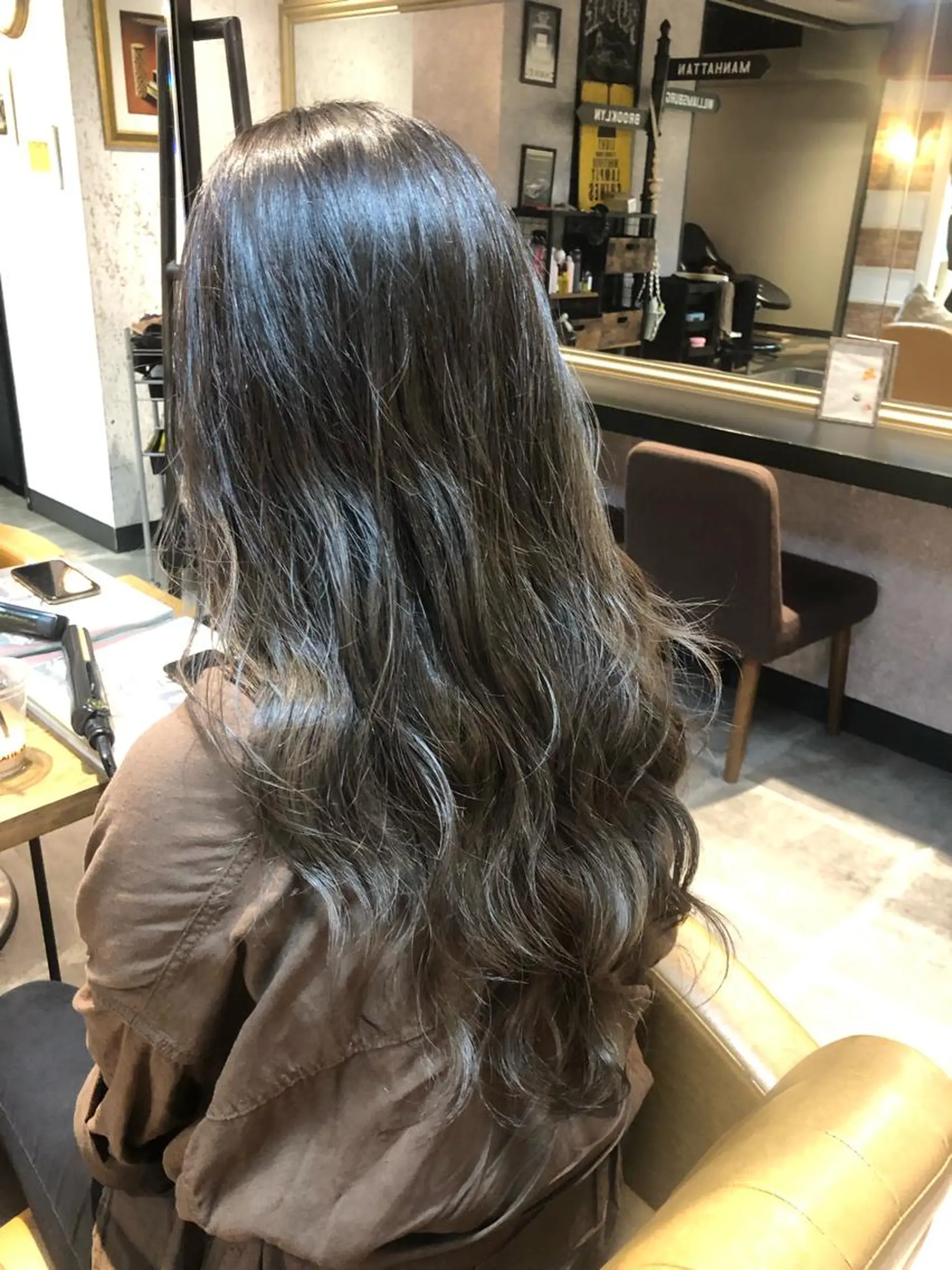 ロング アッシュ 縮毛矯正/ 髪質改善/浅見拓哉のヘアスタイル