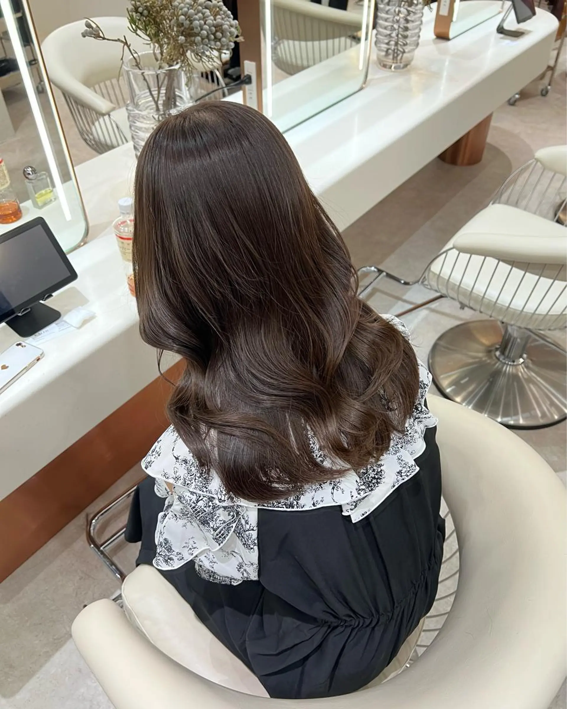 ミディアム カラー 韓国風ヘア レイヤーカット 韓国レイヤー🇰🇷 韓国研修◎渋谷カイトのヘアスタイル