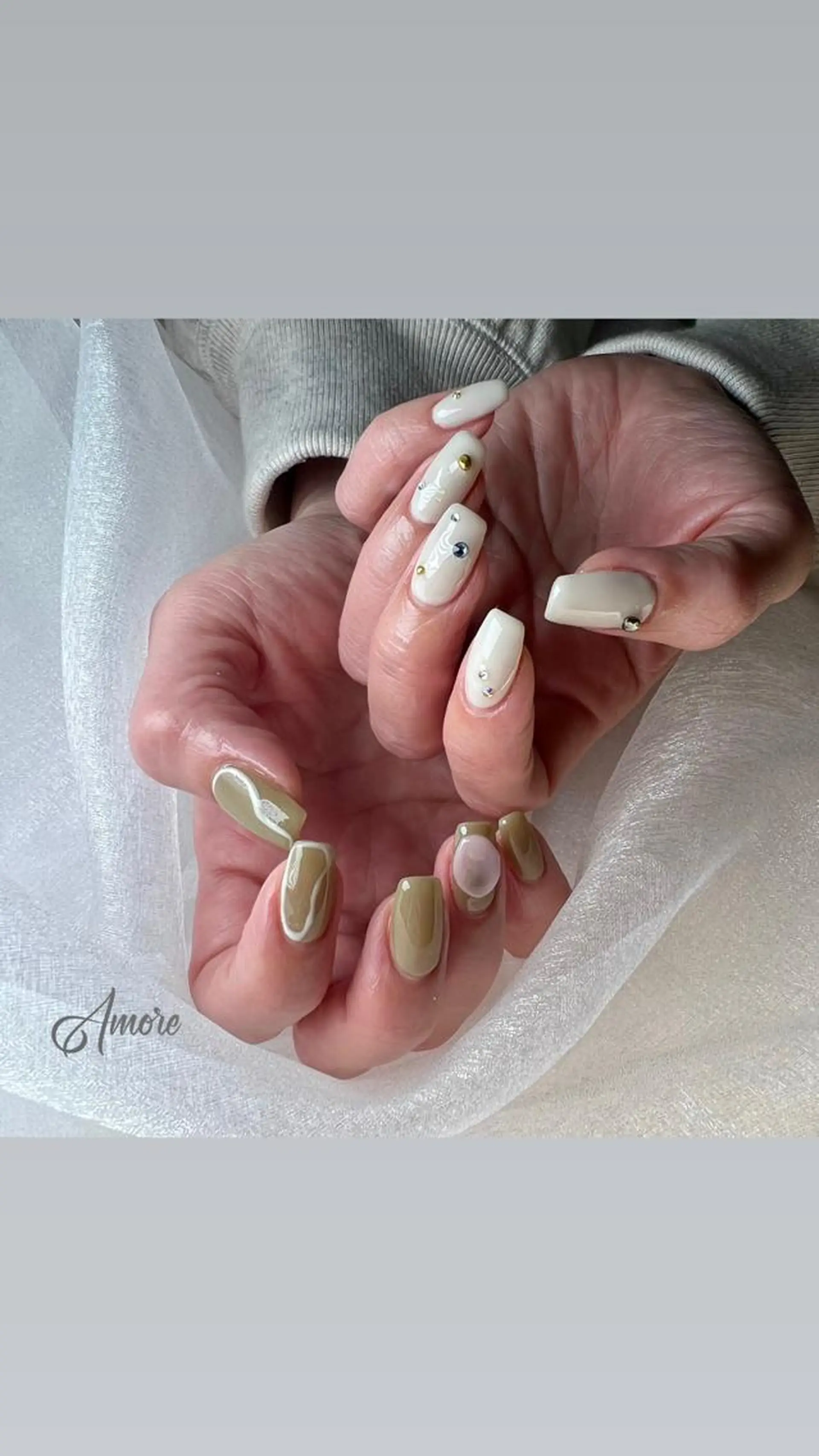 ネイル ジェルネイル 韓国ネイル ミラーネイル オフィスネイル パラジェル You kyehwaのネイルデザイン