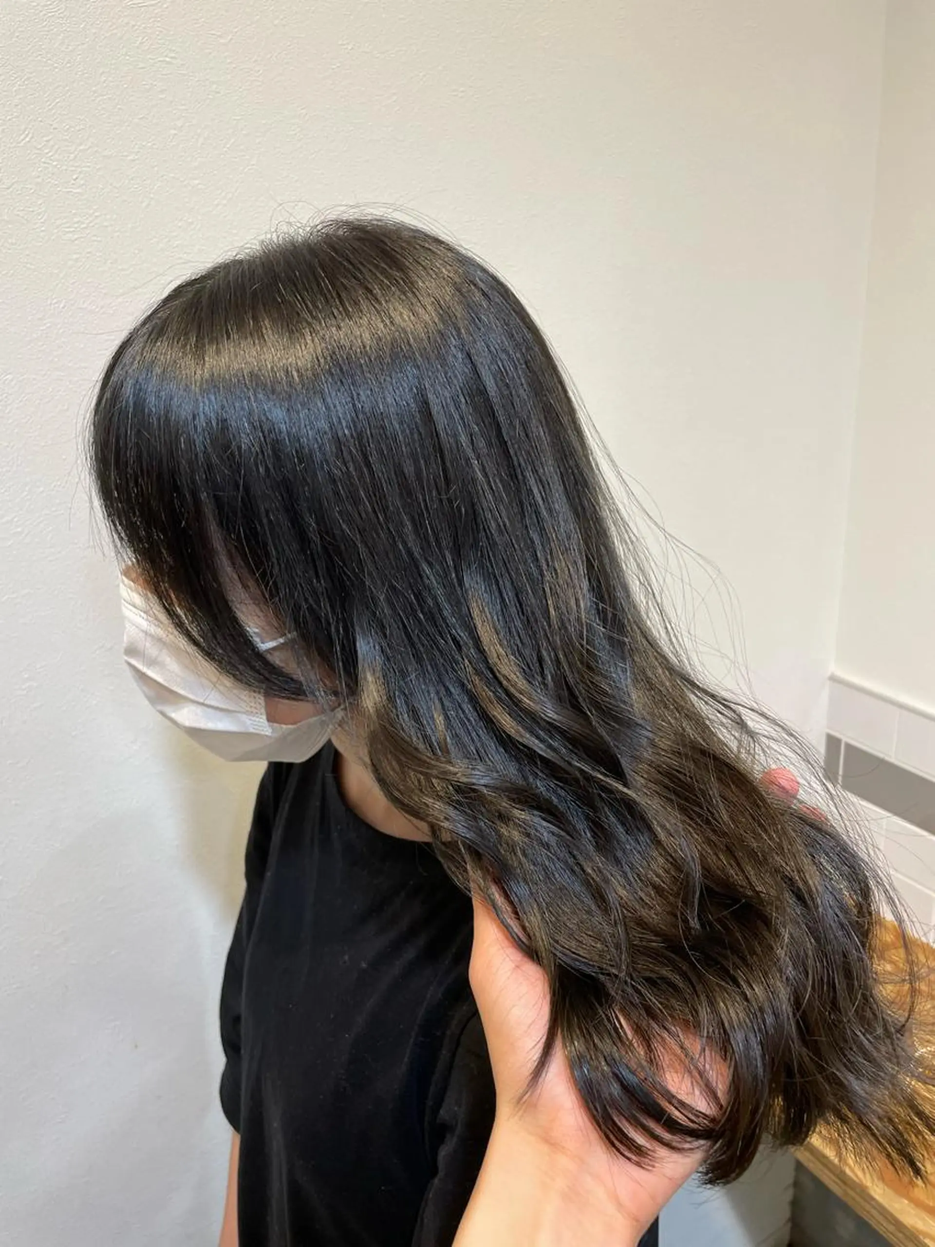 ミディアム カラー ダークグレー ダークグレージュ グレージュ 髪質改善/レイヤー /ボブ/中村莞太朗のヘアスタイル