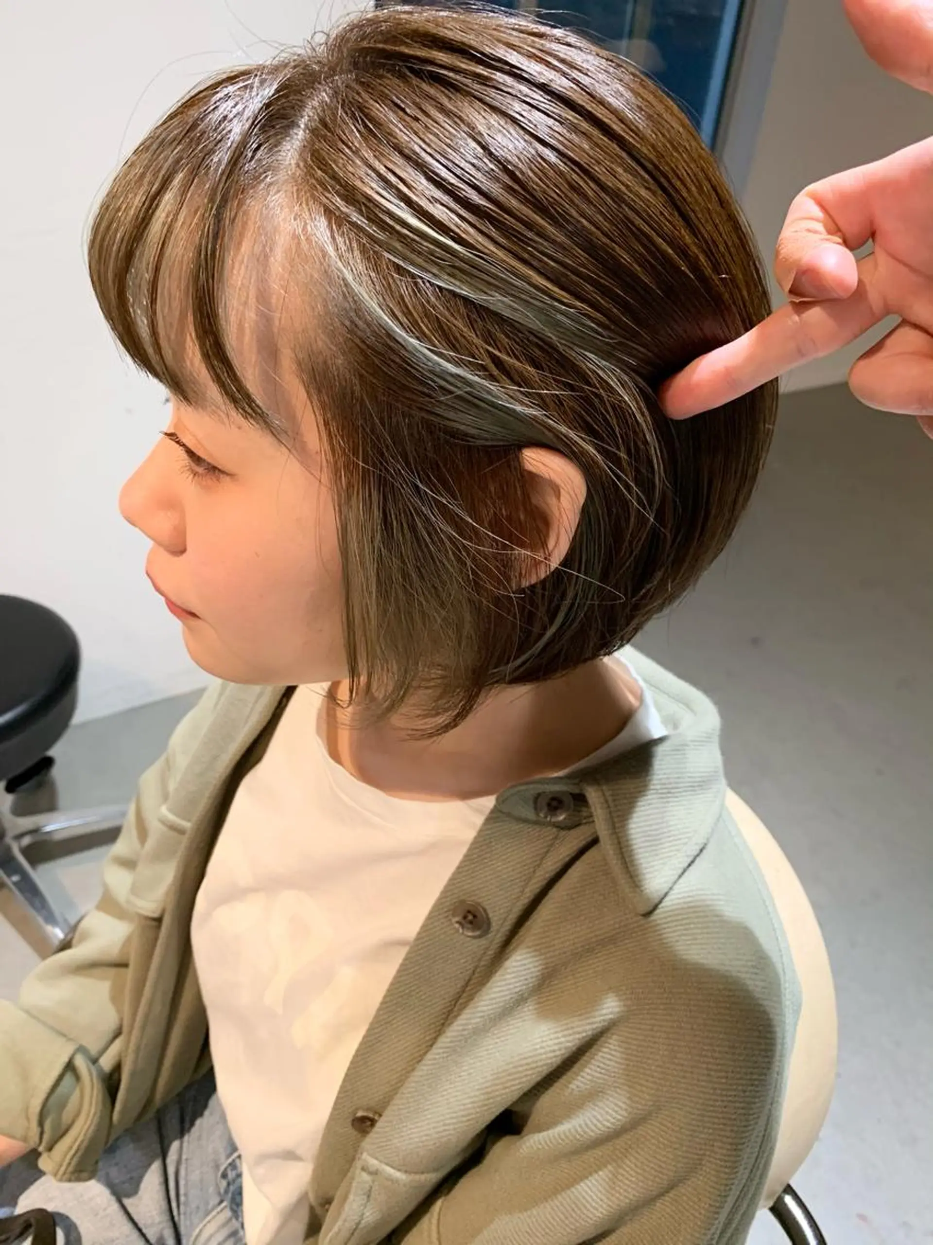 ショート カラー ミストバング  フェイスフレーミング tension 【テンション】のヘアスタイル