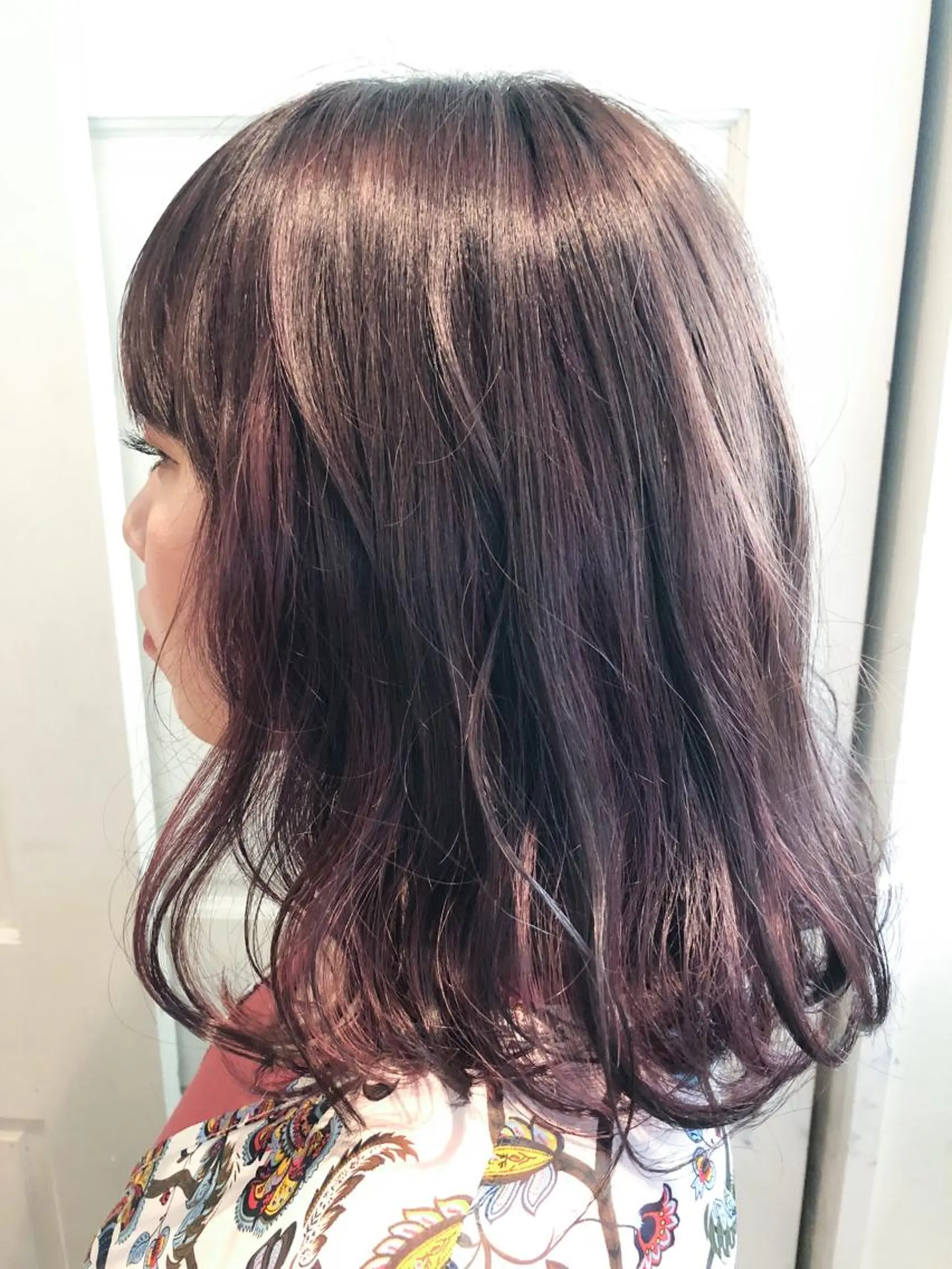 ミディアム カラー ピンクカラー パープルカラー ヘアカラー LA KING GINZA TOKYO所属・🧡ショートの達人 🧡SHOのヘアスタイル