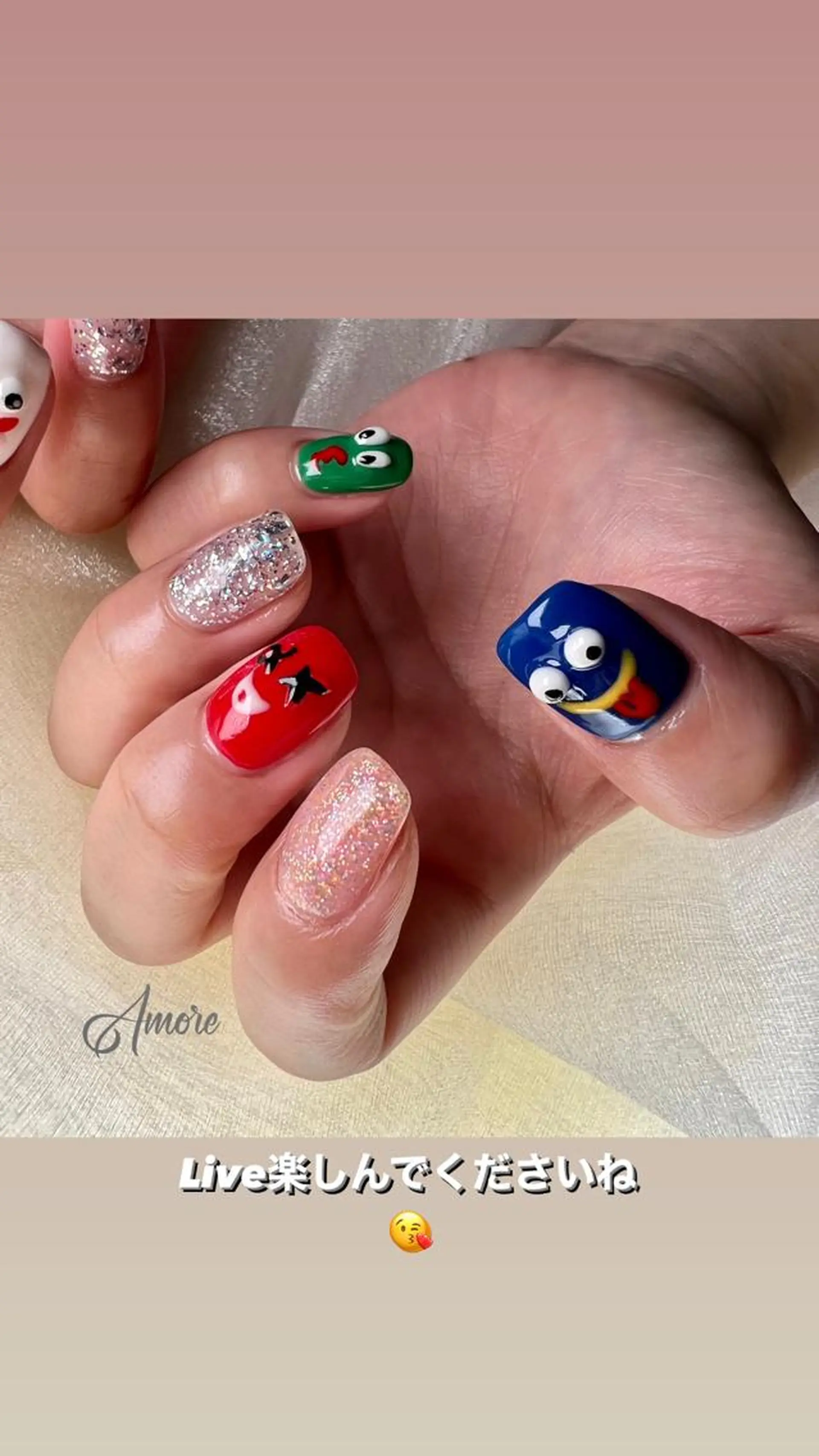 ネイル ジェルネイル 韓国ネイル パラジェル 夏ネイル You kyehwaのネイルデザイン