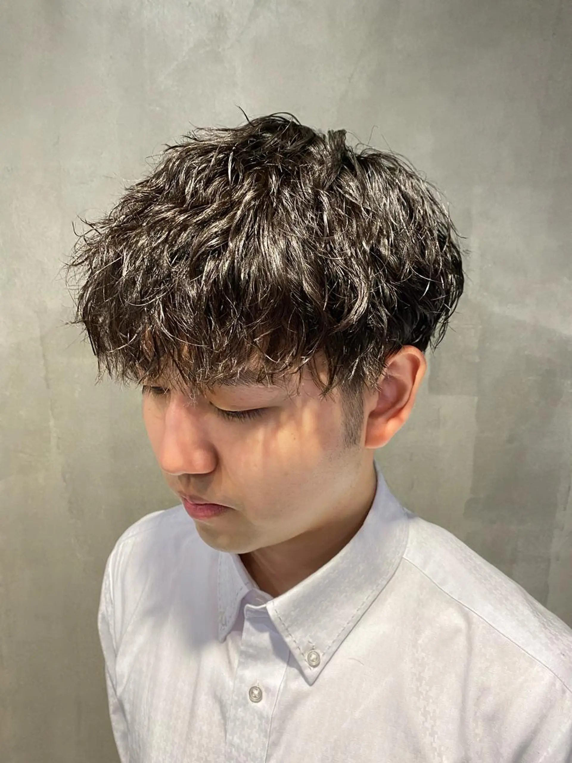 ショート パーマ メンズ カット パーマ Agu hair lore沼館店所属・八戸パーマ/メンズパ ーマ/シンゴ。のヘアスタイル