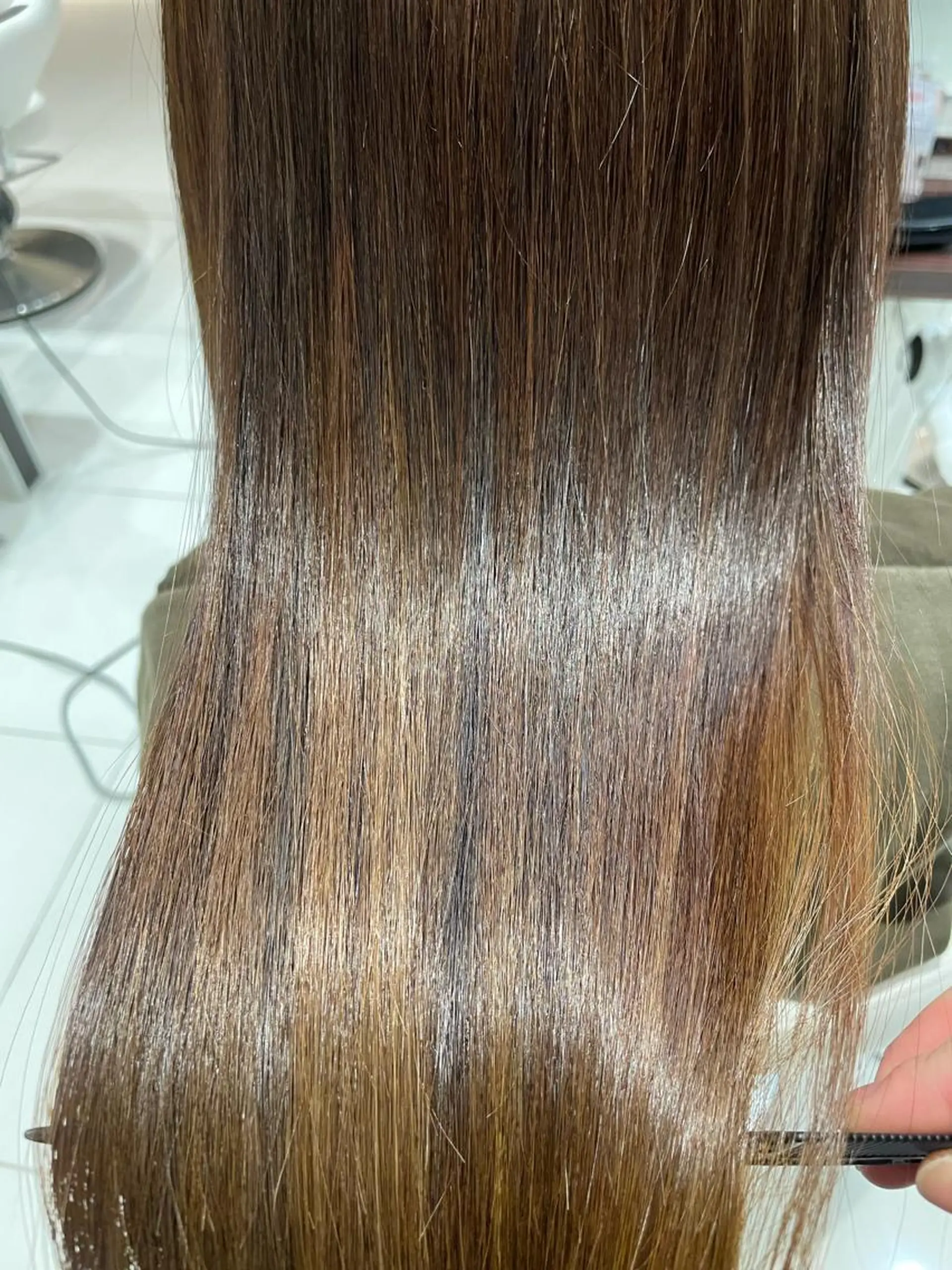 ロング 曲がる縮毛矯正◎高岡 ブリーチ後でも縮毛◎のヘアスタイル