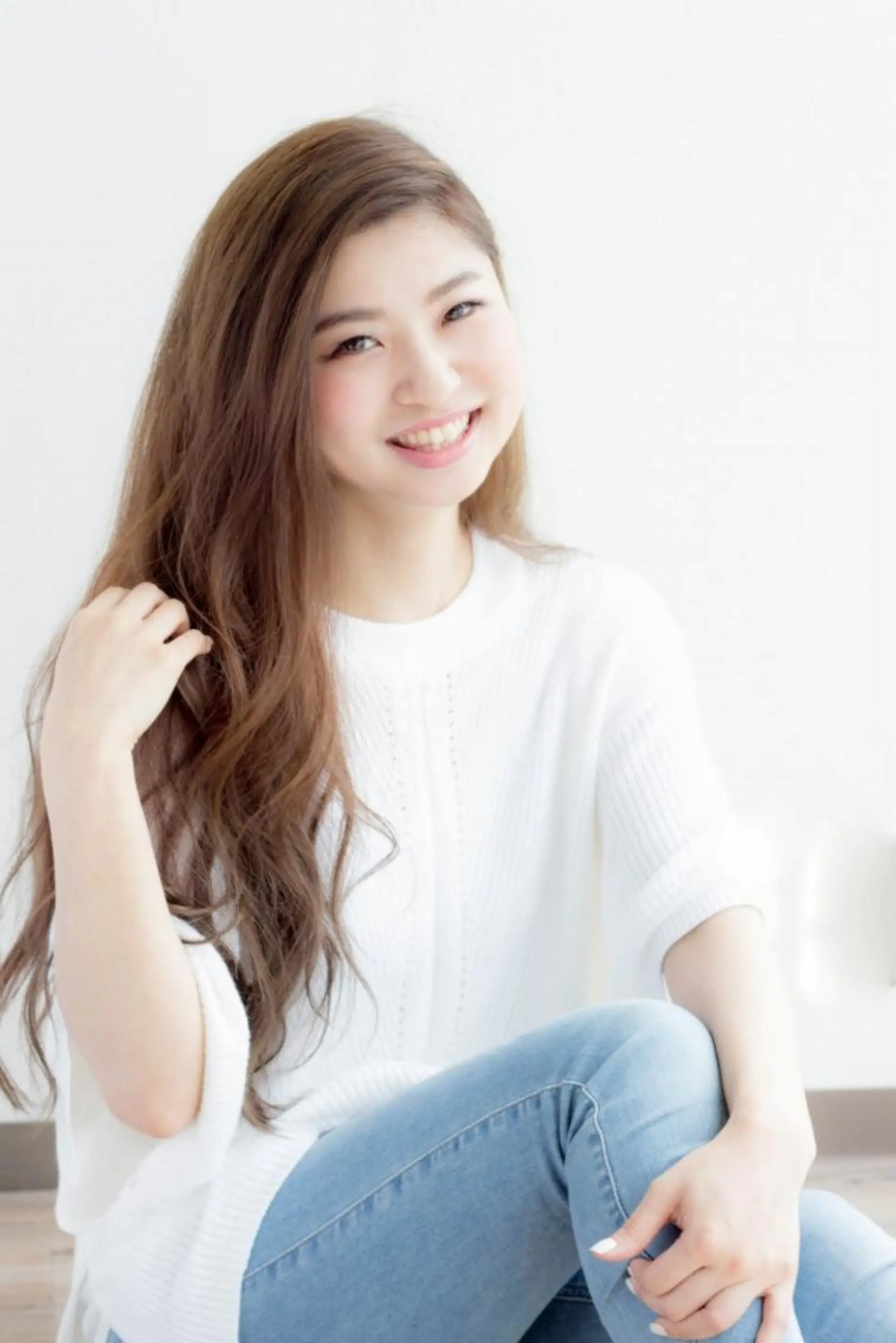 ロング カラー パーマ グレージュ ロング 村上 貴徳のヘアスタイル