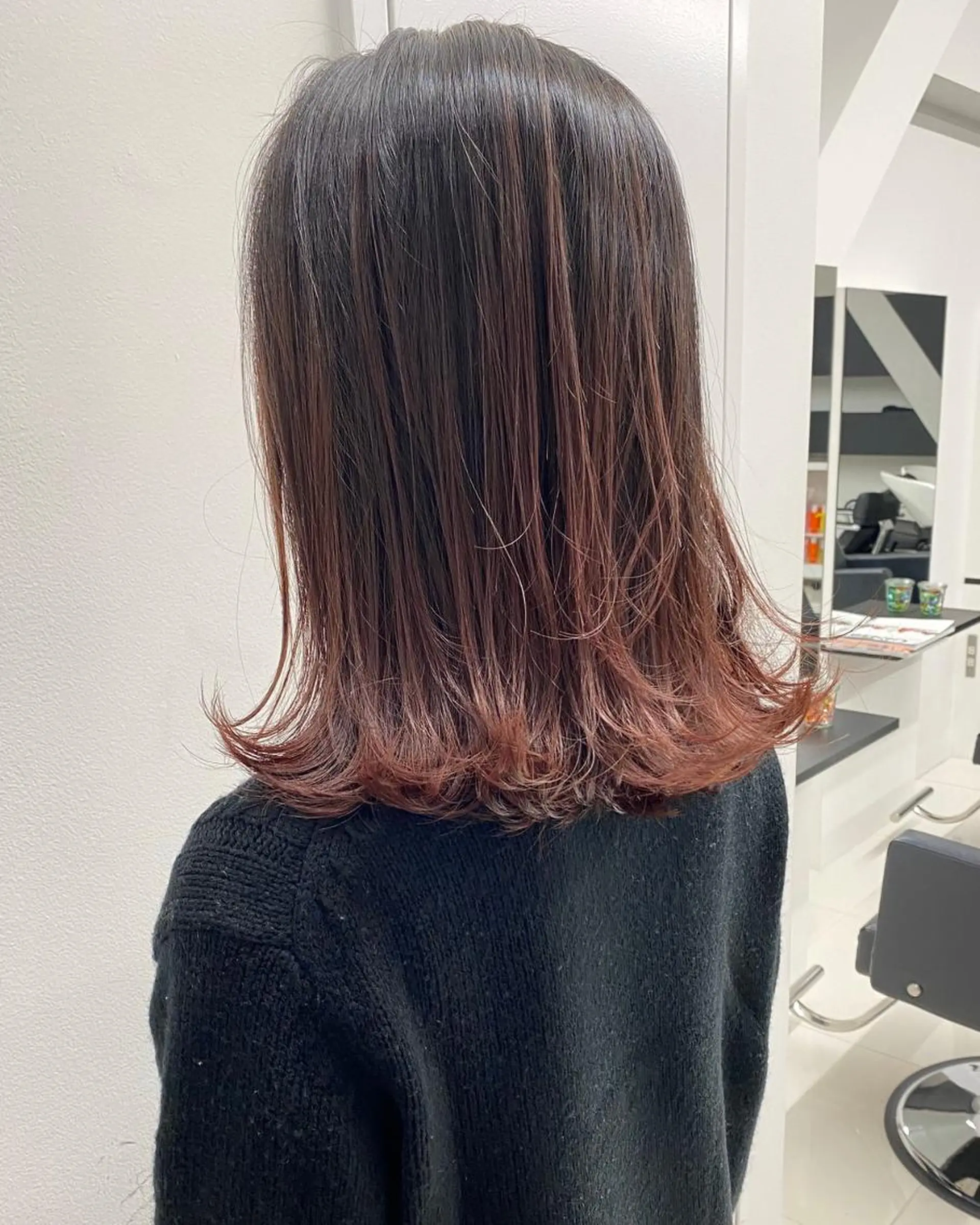 ミディアム 🌟髪質改善ケアカラ ー美髪縮毛矯正y🌟のヘアスタイル