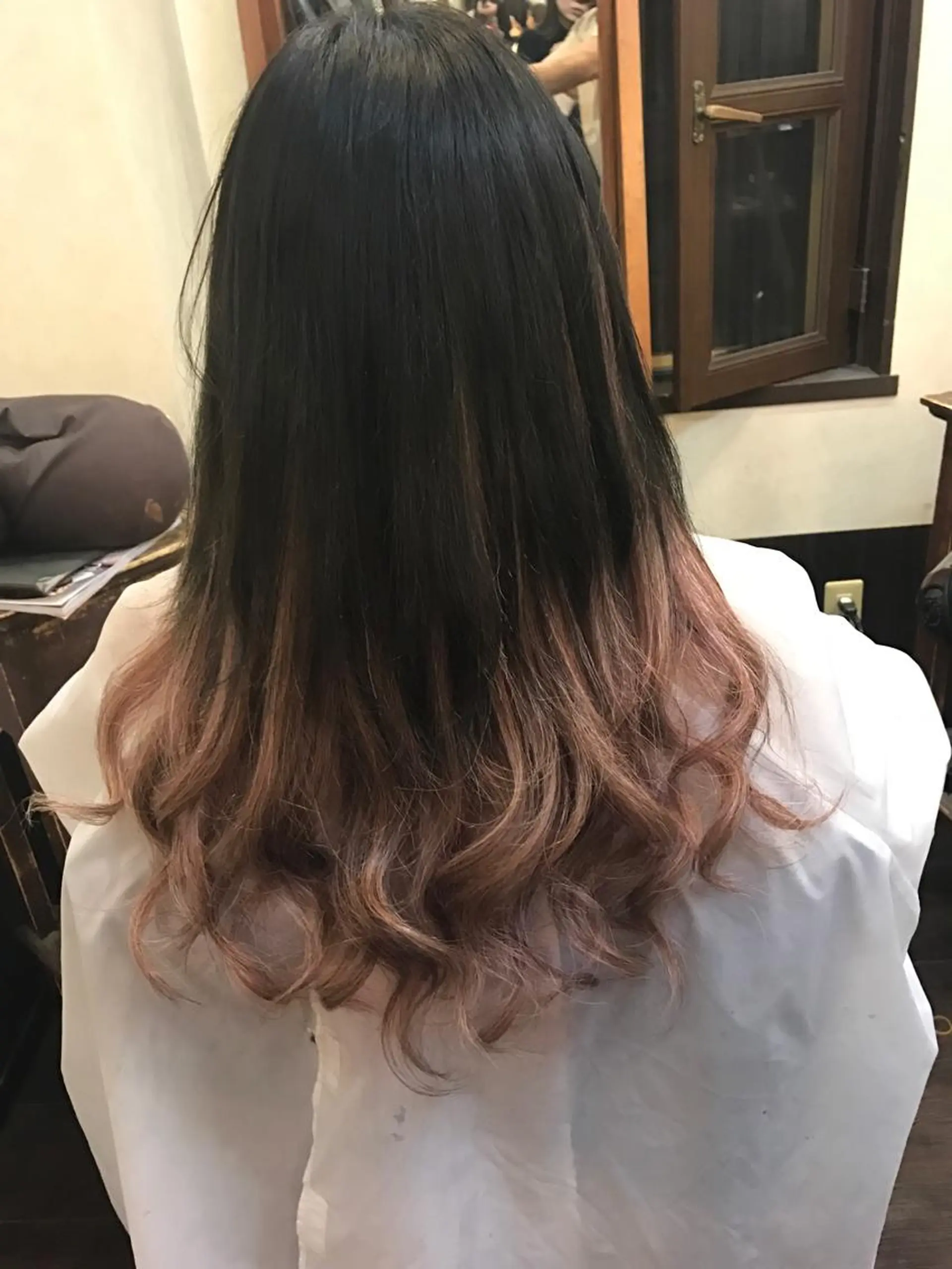 ロング カラー アッシュ ピンクカラー ピンクアッシュ エクステ ていねい技術No.1 🌈諏訪 健太のヘアスタイル