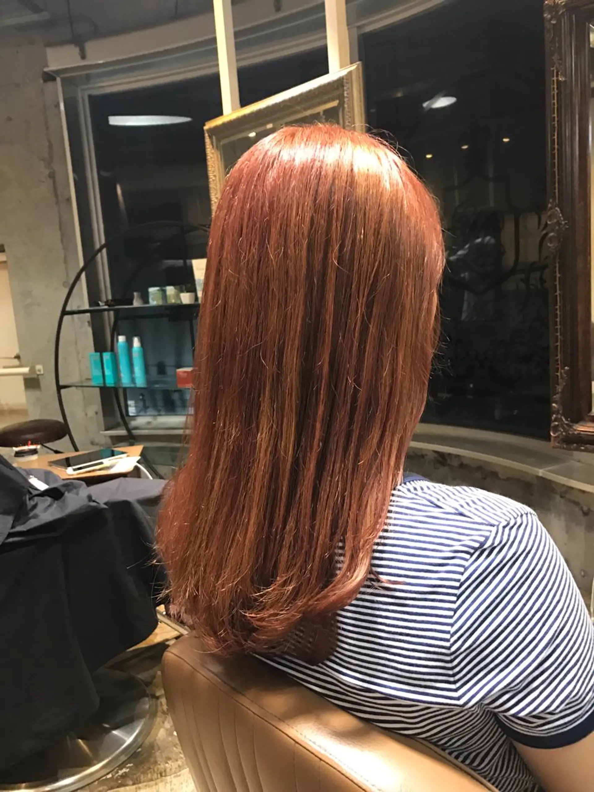 ロング カラー パーマ ヘアアレンジ メンズ キッズ ネイル マツエク・マツパ ダブルカラー オレンジ カラーマツエク オレンジ サロンドミルク 原宿のヘアスタイル