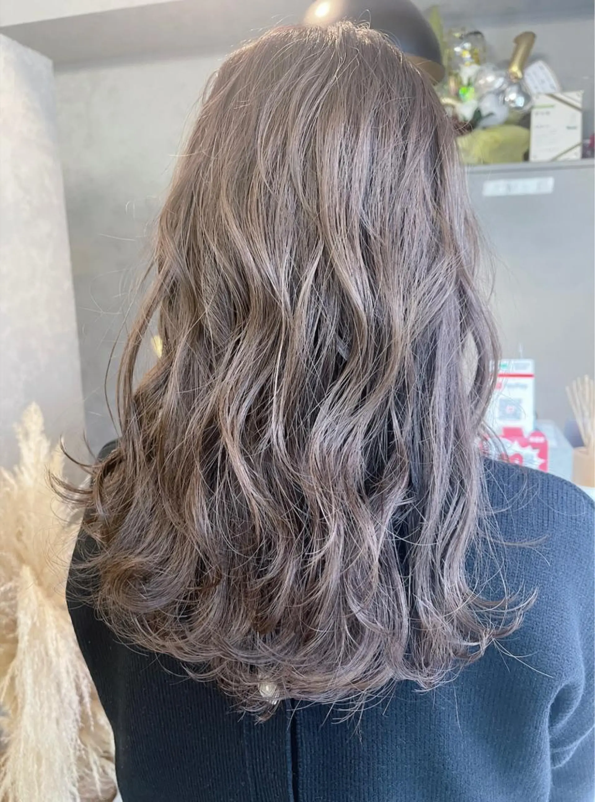 セミロング カラー ブリーチ グレージュ ブリーチなしカラー ダブルカラー /まつ毛パーマ🎀のヘアスタイル