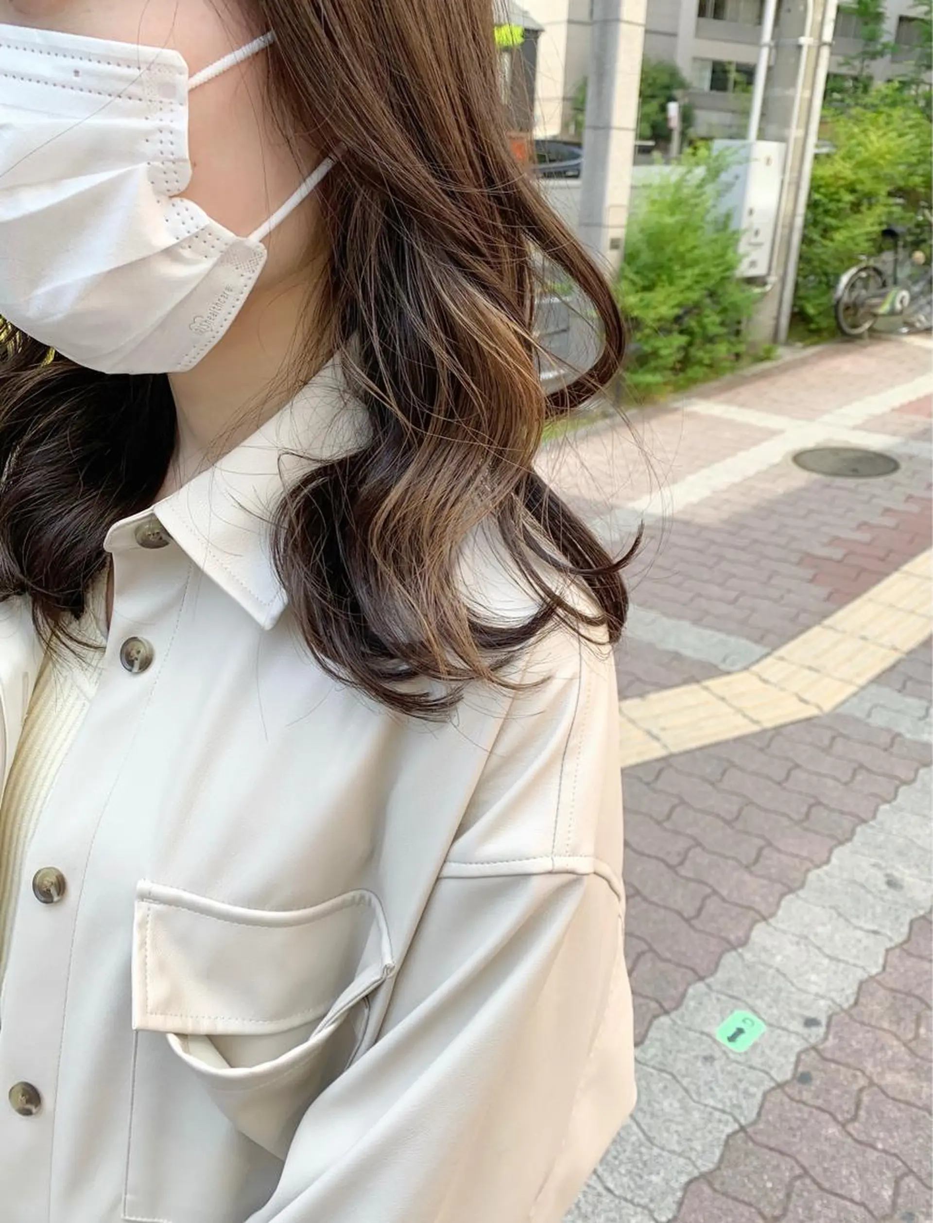 ミディアム カラー イヤリングカラー 樫原裕二 /柔らかいカラーのヘアスタイル