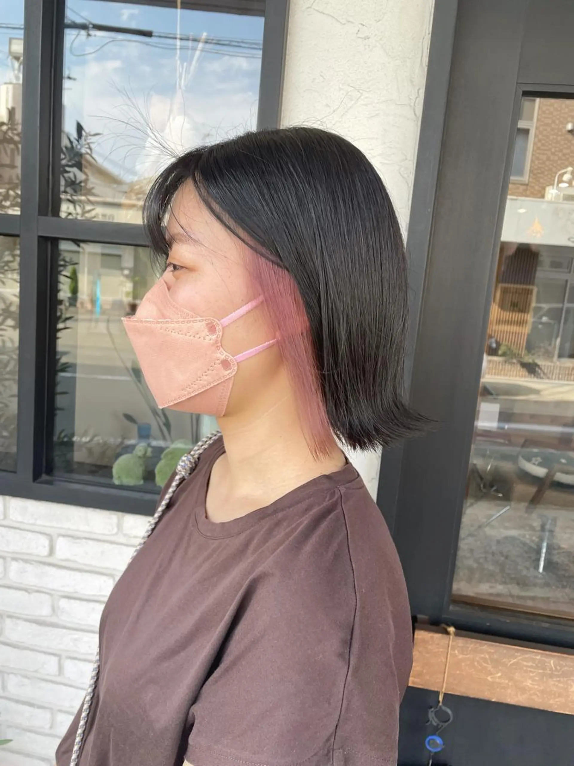 ミディアム 切りっぱなしボブ ボブ 小坂 真子のヘアスタイル