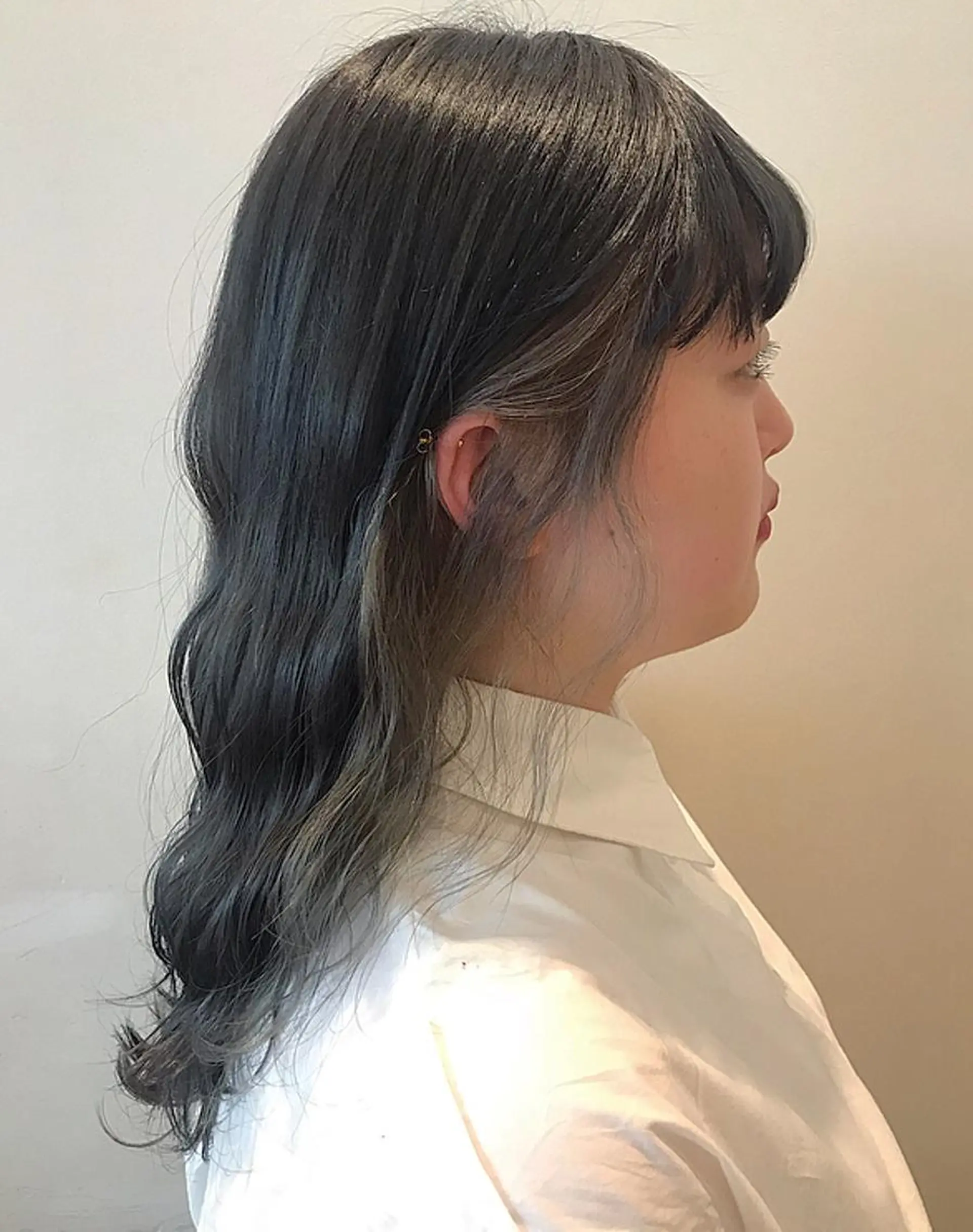 セミロング カラー グレージュ 大阪福島 韓国まつげ Sayaka🤍🐩のマツエク・マツパデザイン