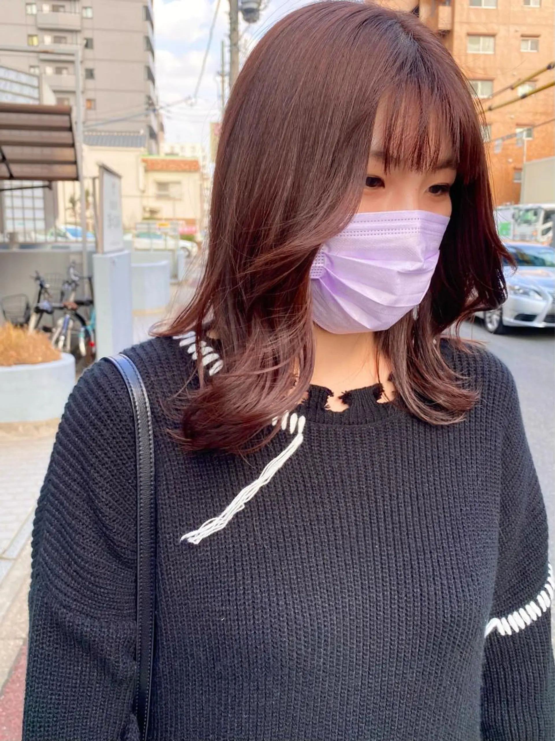 セミロング 卒業式のヘアスタイル 中尾 未来/艶カラー /カットモデルのヘアスタイル