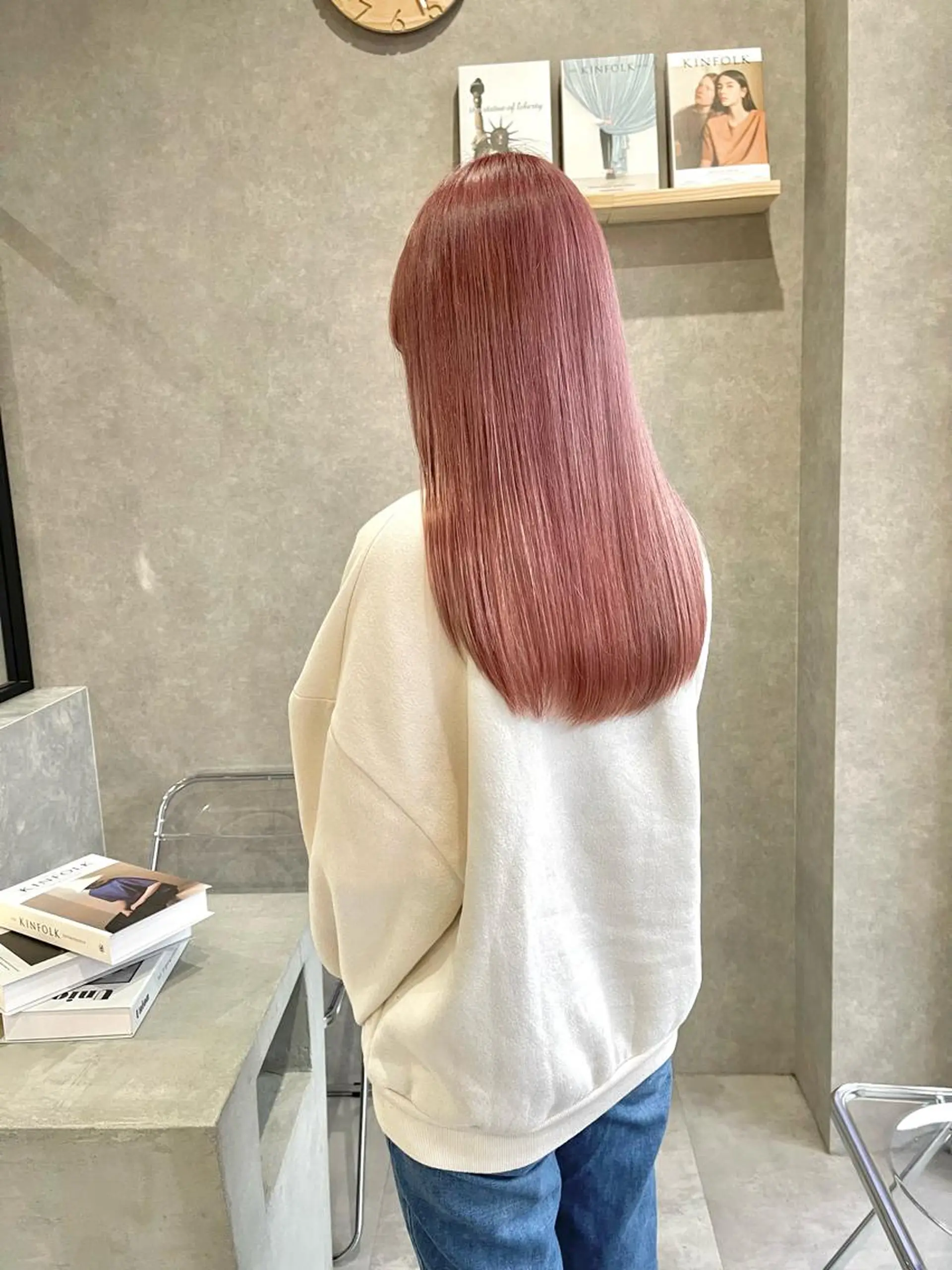 セミロング カラー ヘアカラー トリートメント mood tatemachiのヘアスタイル