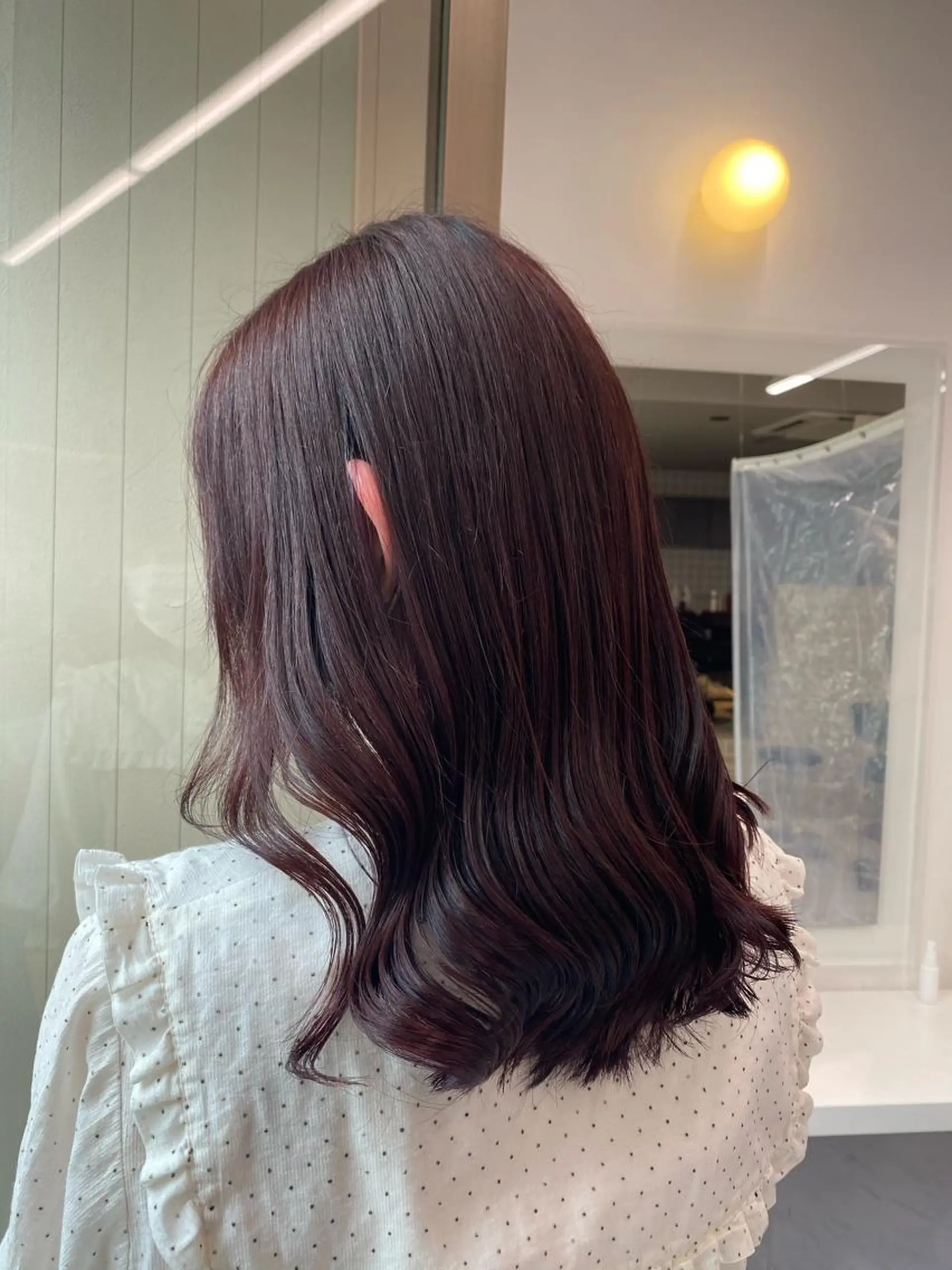 セミロング カラー ヘアアレンジ ラベンダーカラー ラベンダーピンク ピンクカラー TRUNAIL&EYE所属・TRU Shino🦋のマツエク・マツパデザイン