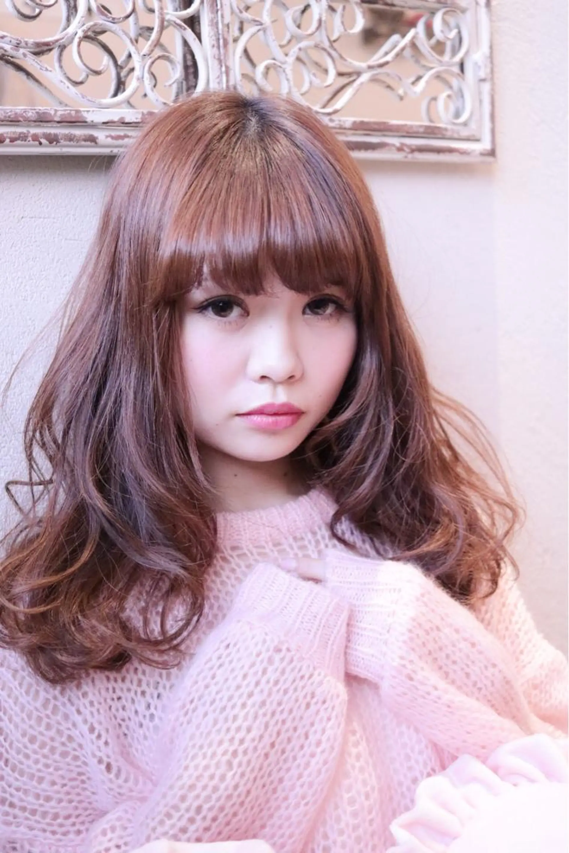 ミディアム セミロング ロング カラー ゴートゥデイシェアサロン原宿vita所属・縮毛矯正クロスパーマ 益子達也のヘアスタイル