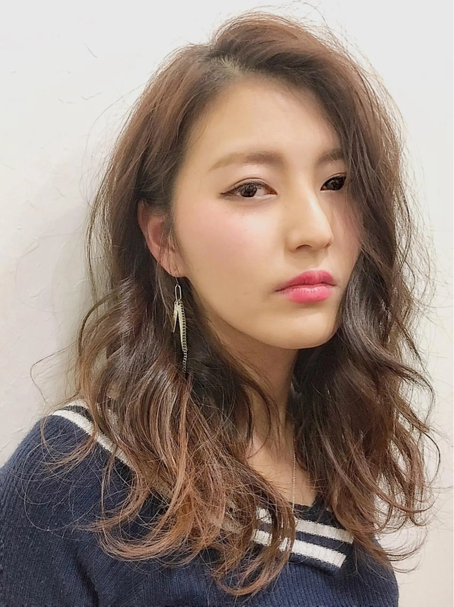 セミロング ロング カラー かきあげバング 【t.a.g（タグ）】所属・ノンダメージ髪質改善 カラー💎/KURAのヘアスタイル