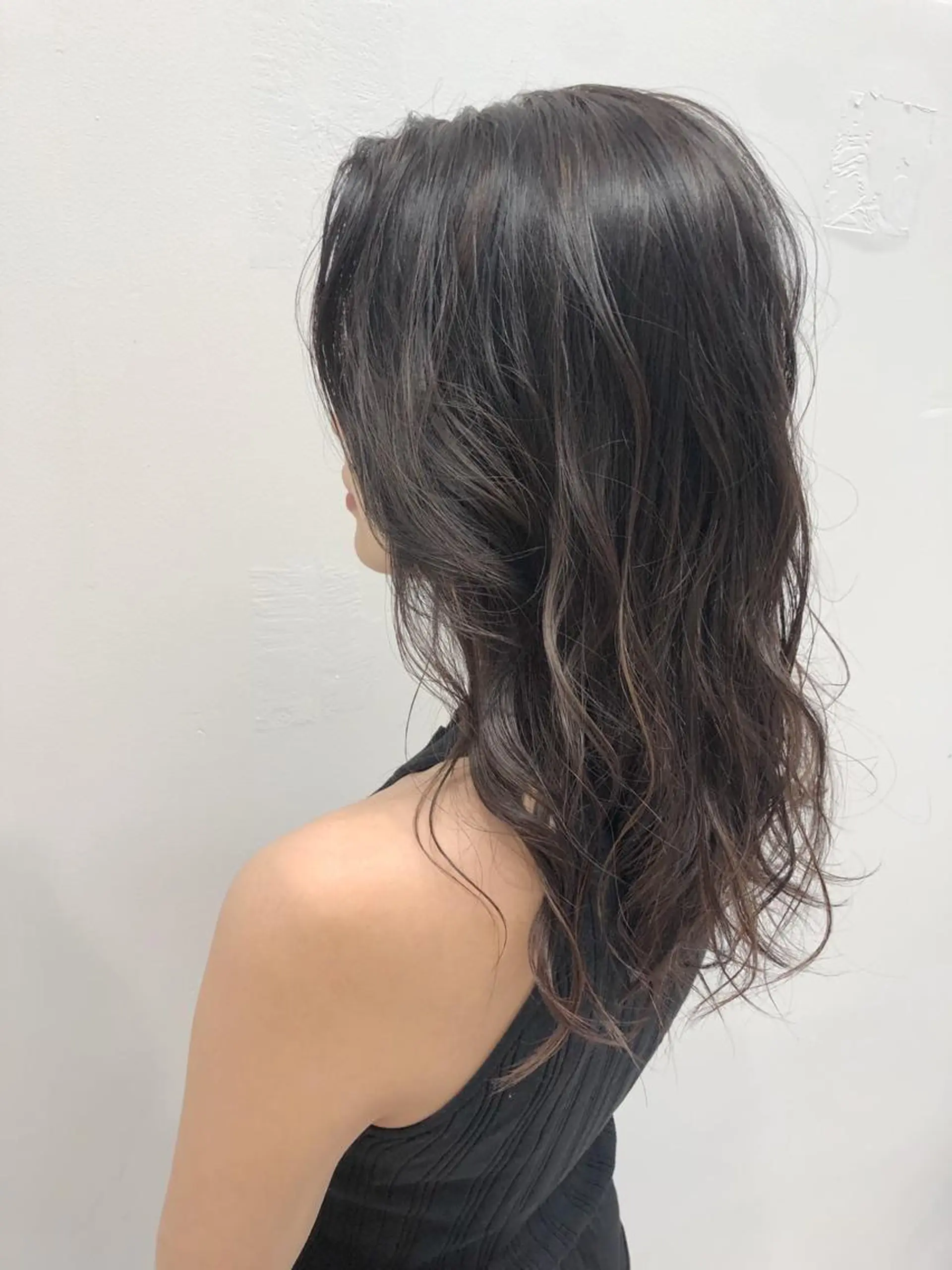 ロング カラー グレージュ ハイライトカラー ハイライト 似合わせ専門美容師 なかじまのヘアスタイル