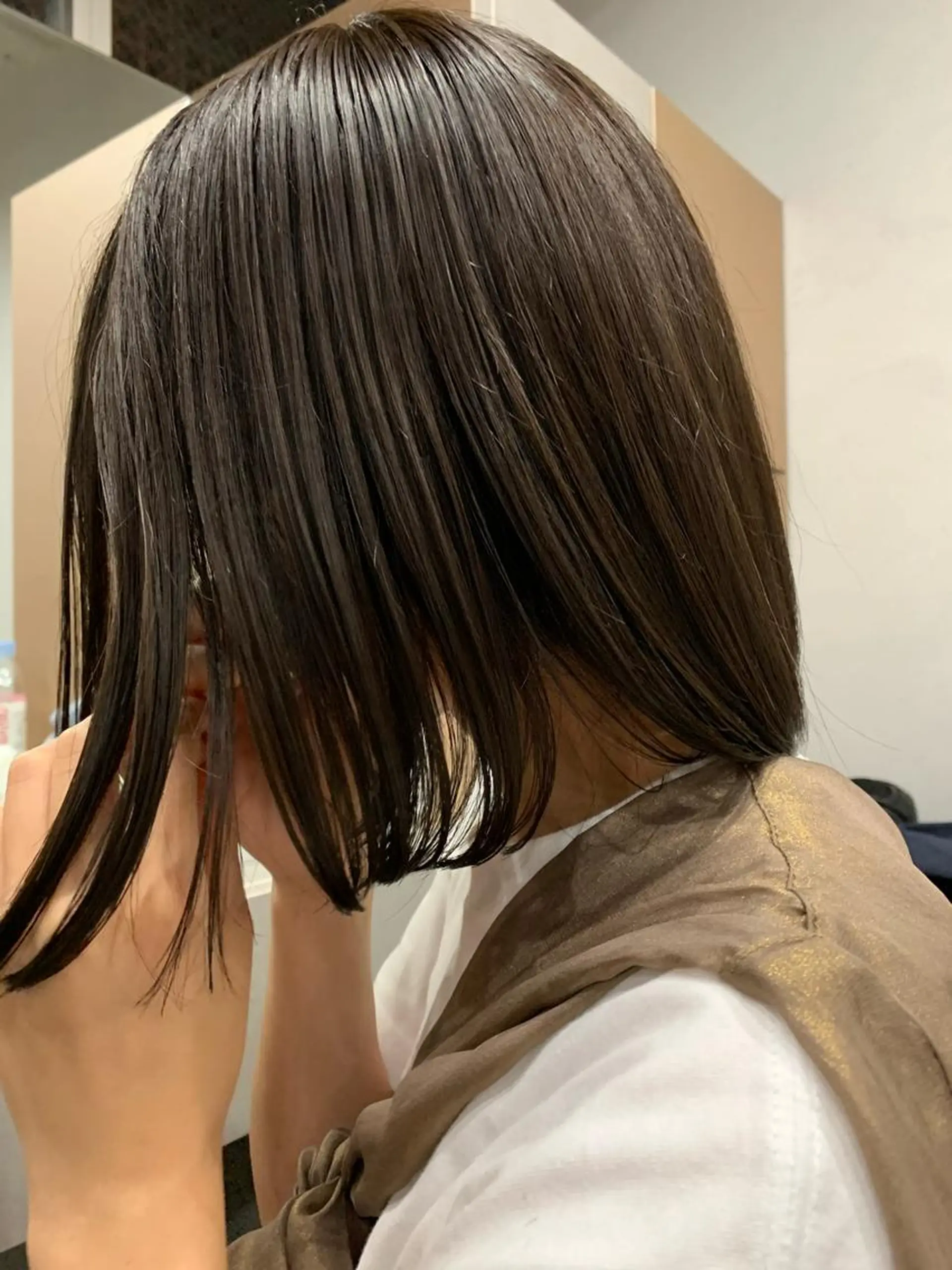 ショート カラー ボブパーマコテ巻き風 パーマNo1深江秀平のヘアスタイル