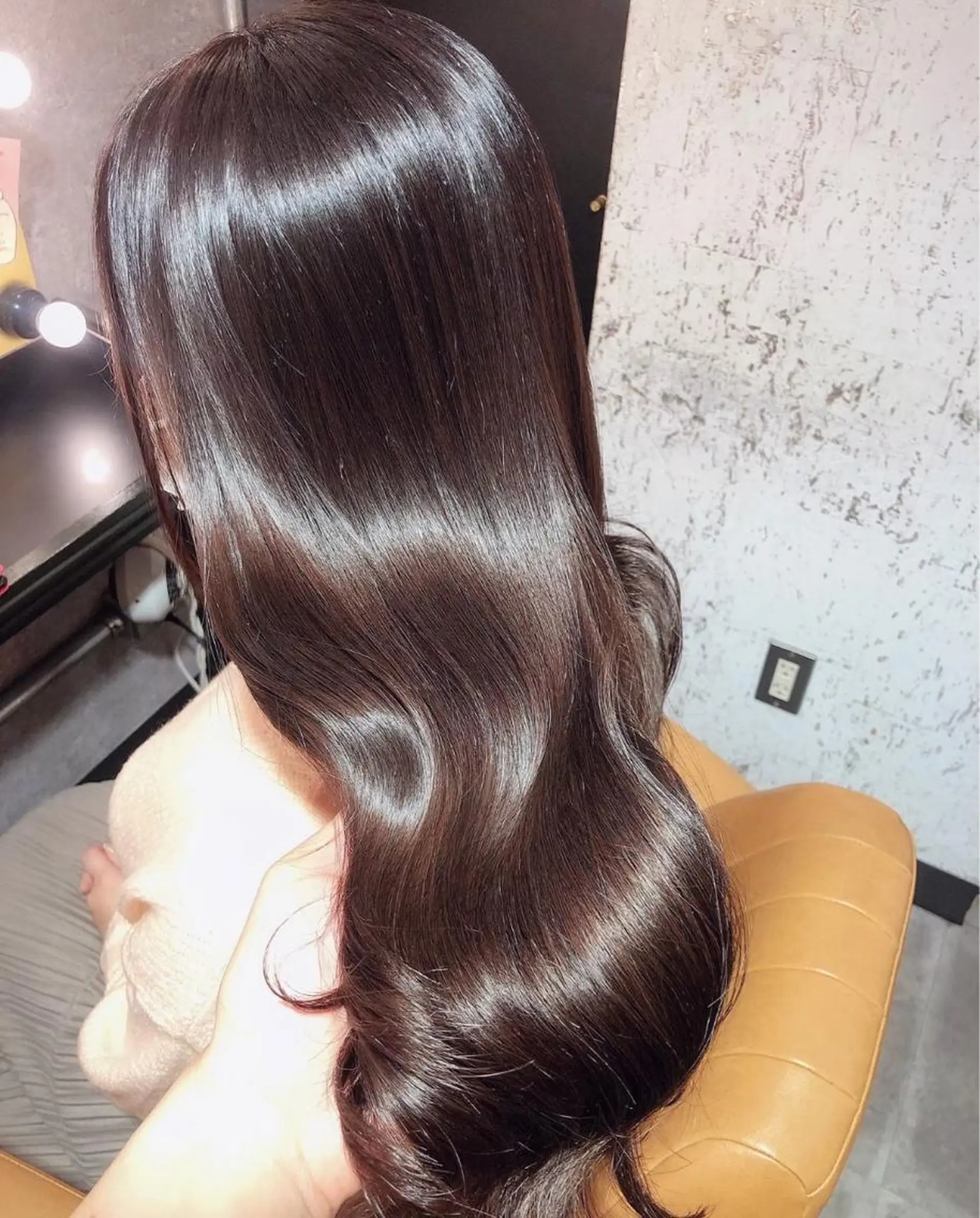 セミロング カット ヘアカラー トリートメント 🌷韓国レイヤー/艶 カラー🇰🇷amiのヘアスタイル