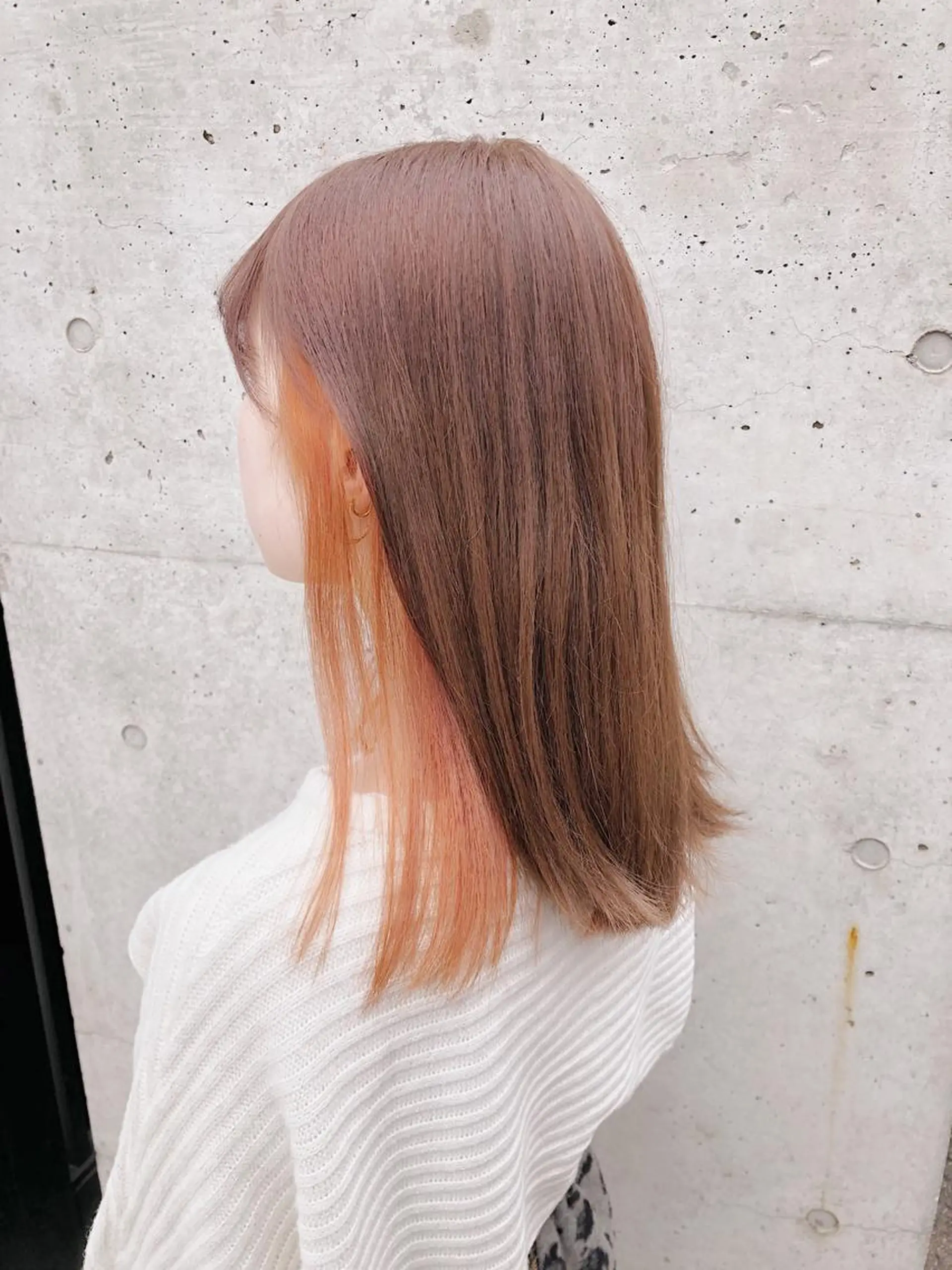 ロング カラー ヘアアレンジ メンズ キッズ オレンジ カット ヘアカラー トリートメント ヘアセット 💟Chloe原宿店 🩶ハイトーンのヘアスタイル