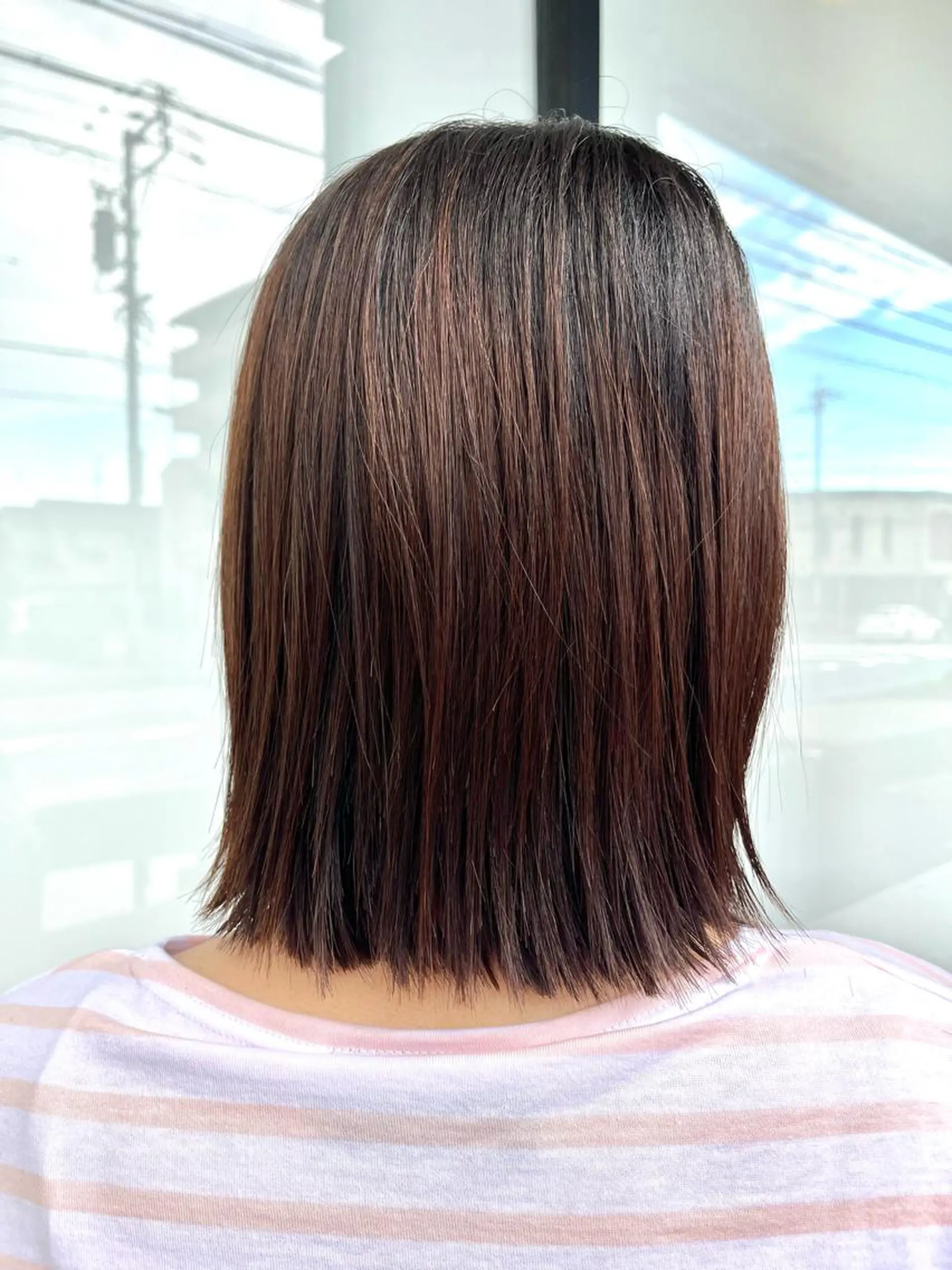 ミディアム 切りっぱなしボブ ボブ ツヅキ マスミのヘアスタイル