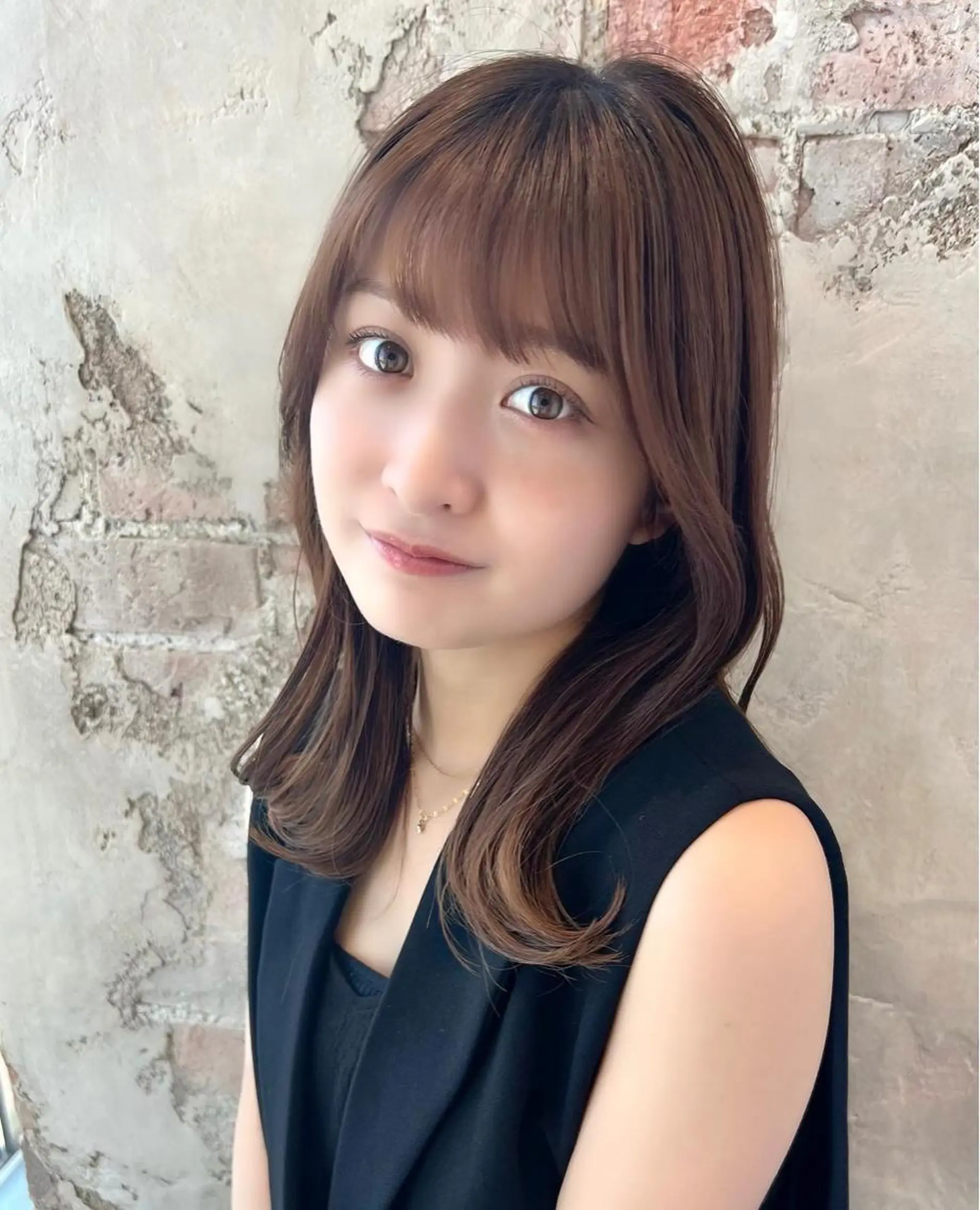 セミロング カラー ベージュカラー ブラウンカラー くびれヘア 髪質改善 縮毛矯正 🧡くびれヘア/前髪 顔周り🧡久原結衣のヘアスタイル