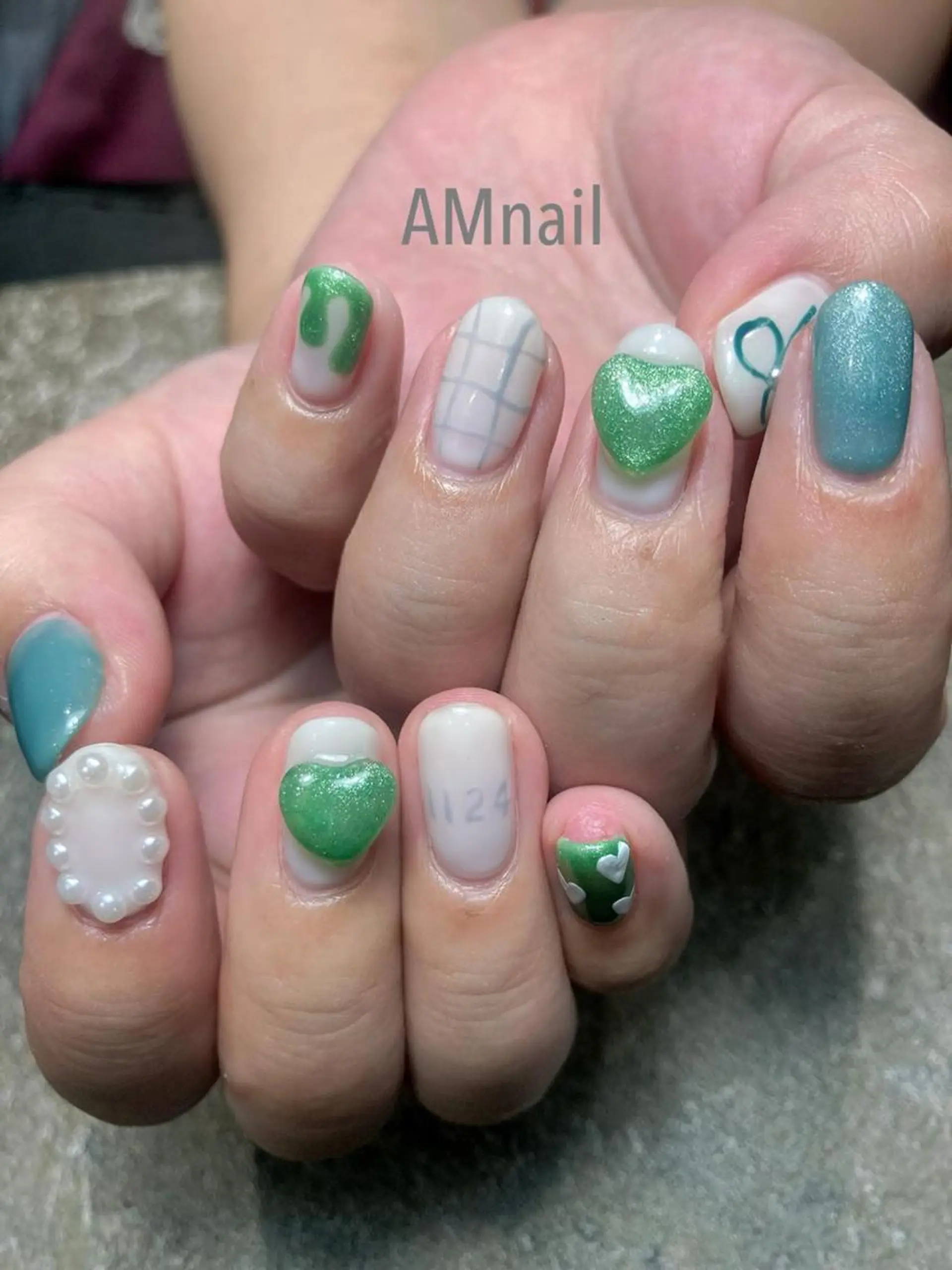 ネイル アートネイル 持ち込み ハンドネイル Am:nail 柏 SUE（スゥ）のネイルデザイン