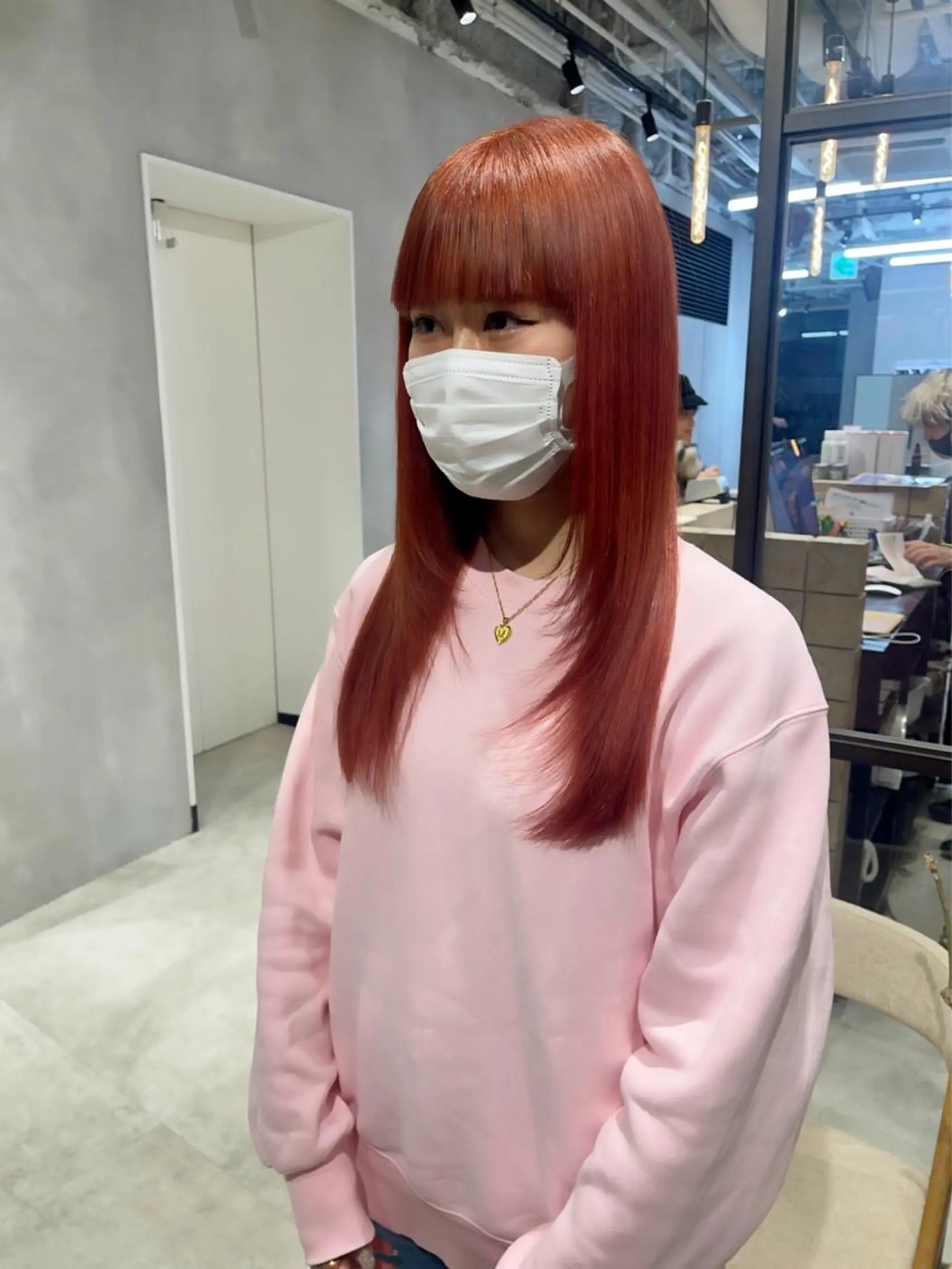 ロング カラー ピンクカラー レイヤーカット 🦋レイヤーカット ミドリカワ🦋のヘアスタイル