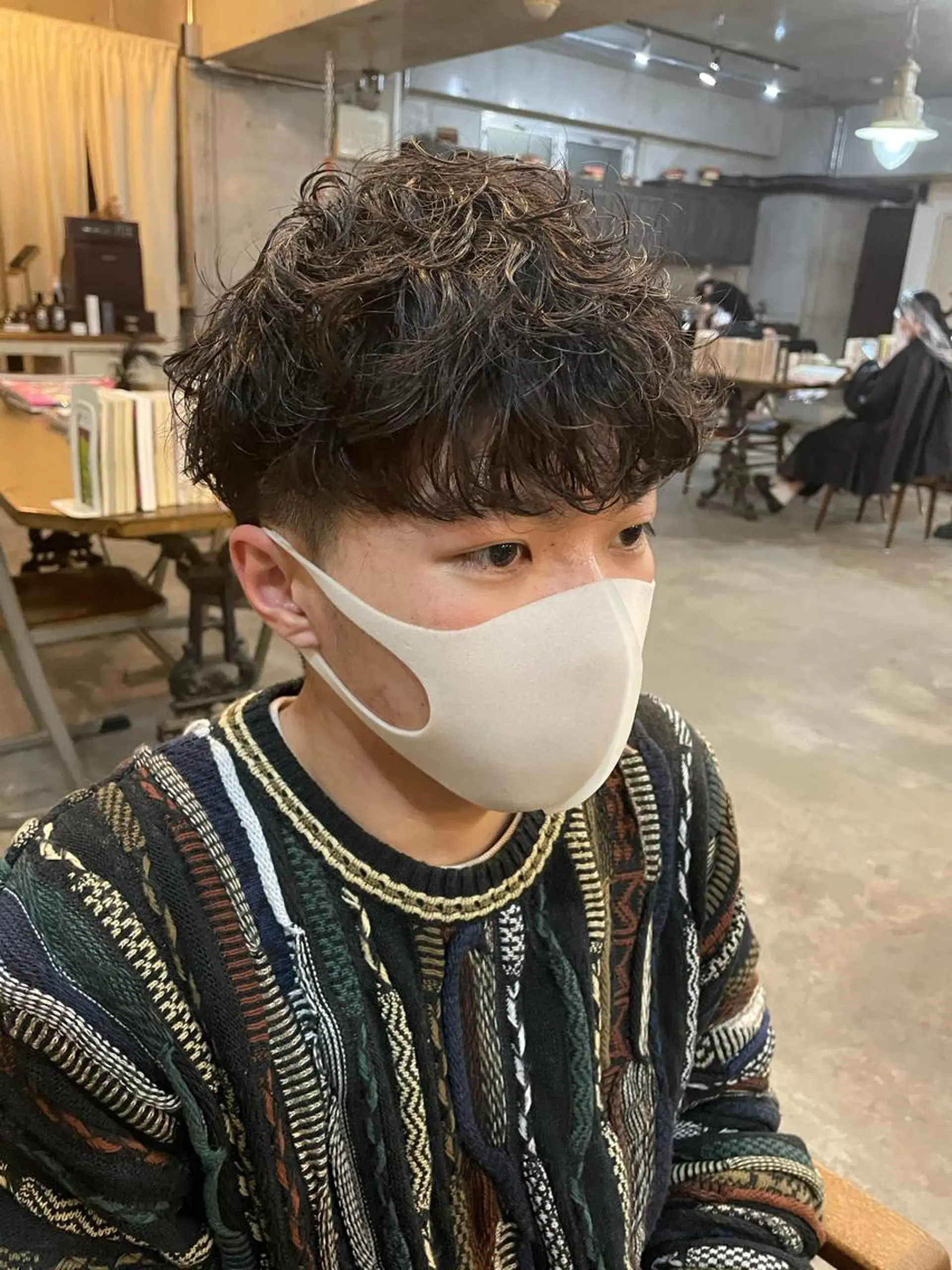 ショート カラー パーマ メンズ カット パーマ トリートメント 南堀江🌿パーマ Tetsu【テツ】のヘアスタイル