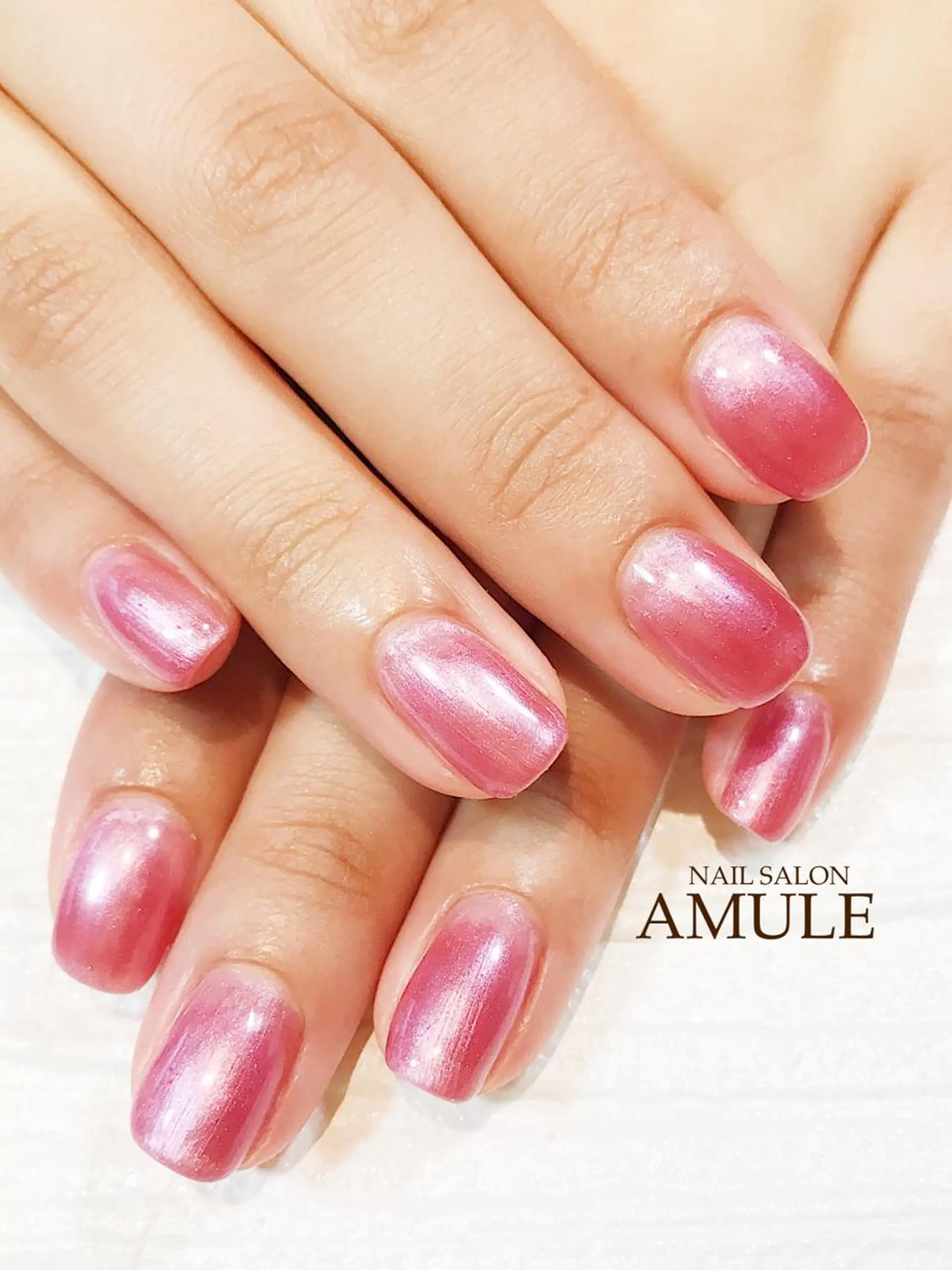 ネイル ジェルネイル ワンカラーネイル NAILSALON AMULEのネイルデザイン