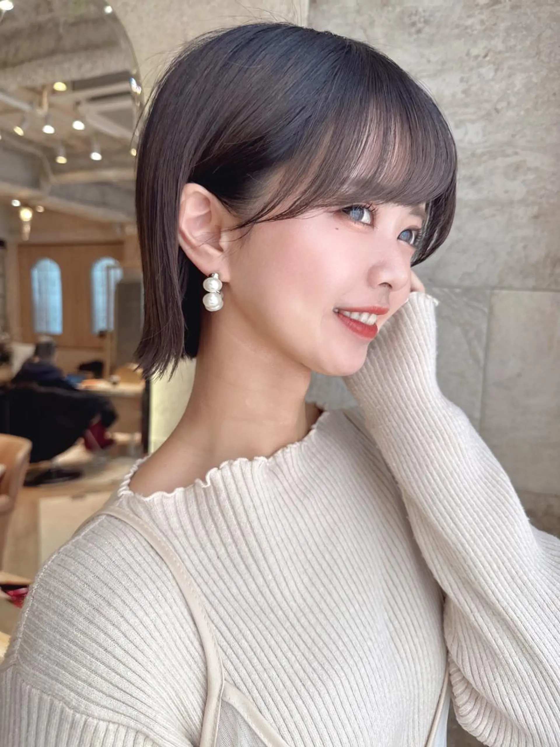 ミディアム カラー ヘアアレンジ カット ヘアカラー トリートメント Lond jeloud 名古屋所属・髪質改善 の達人/杉原碧仁のヘアスタイル