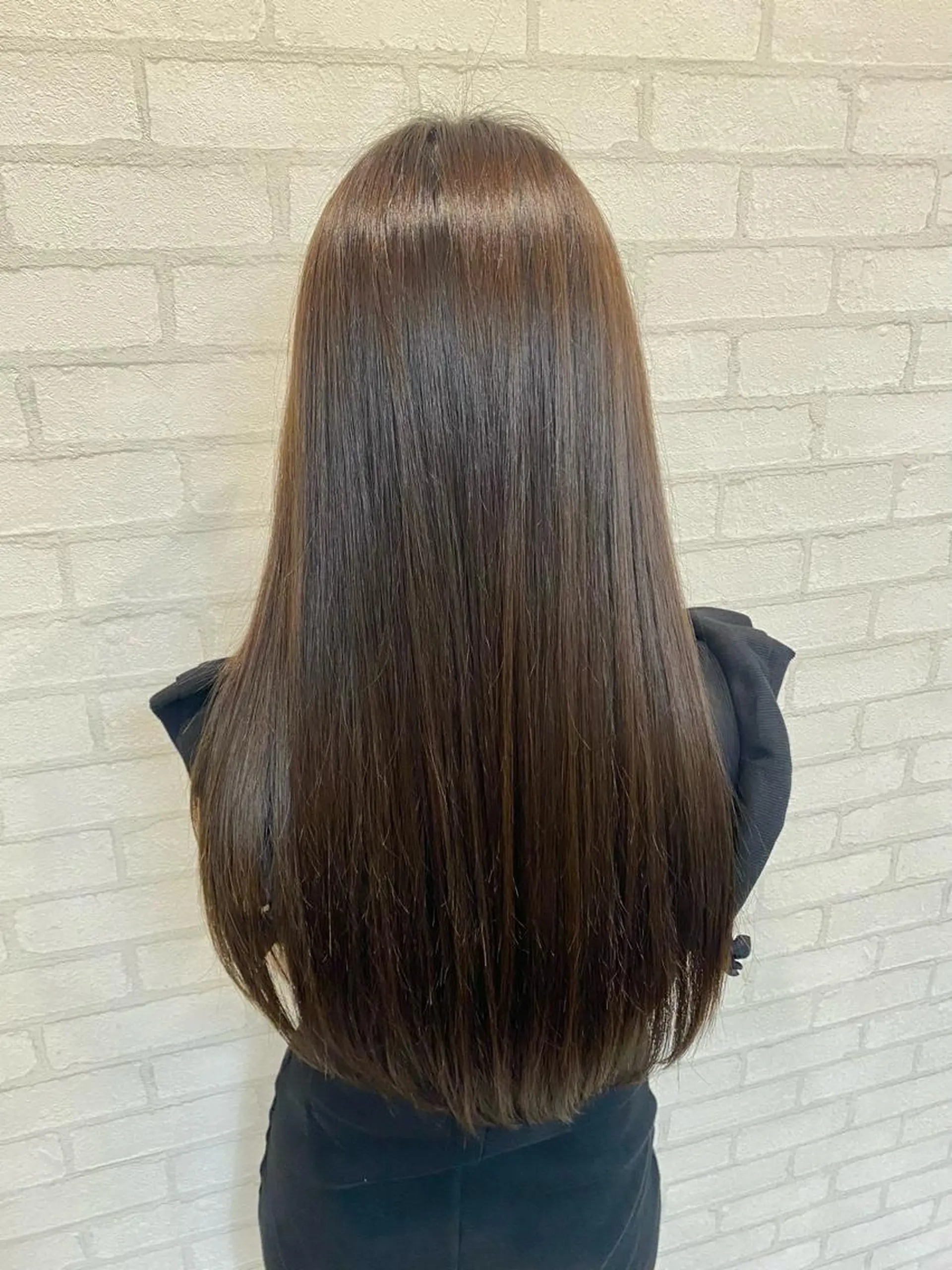 ロング カラー ココアグレージュ グレージュ トリートメント 白髪世代の悩み解決 阿部耕大のヘアスタイル