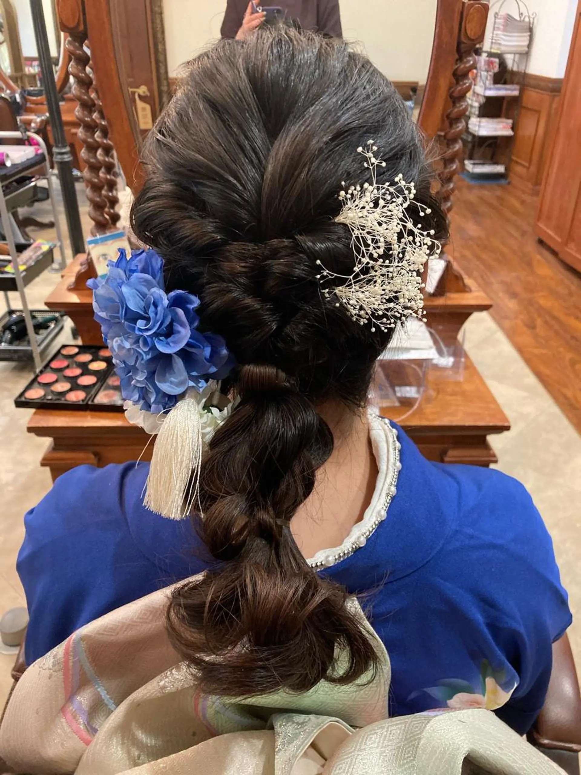 ミディアム ヘアアレンジ 成人式 ヘアセット OVER  SEAオーバーシー所属・森 陽子のマツエク・マツパデザイン