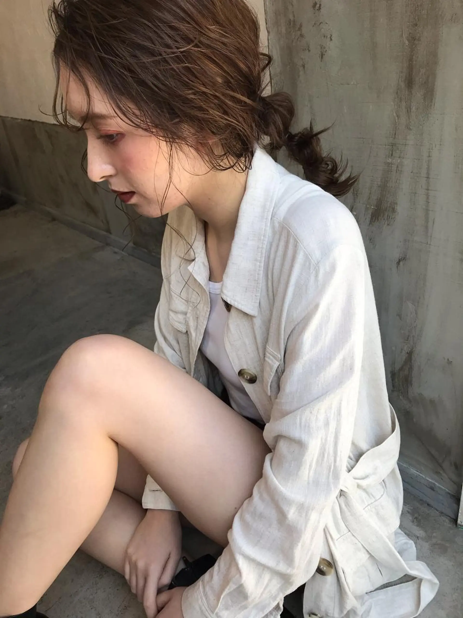 セミロング ヘアアレンジ ヘアセット 韓国 / 中国ヘア 🦋Noniのヘアスタイル