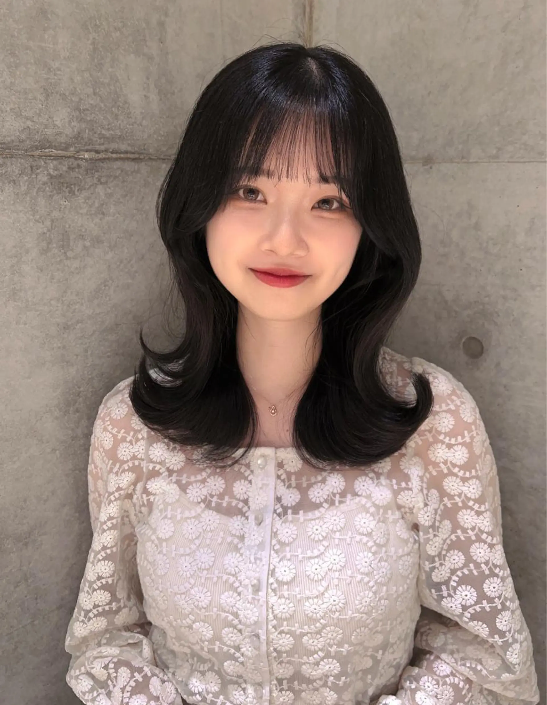 セミロング カット ヘアカラー トリートメント 顔周り🇰🇷韓国 レイヤー/モエのヘアスタイル