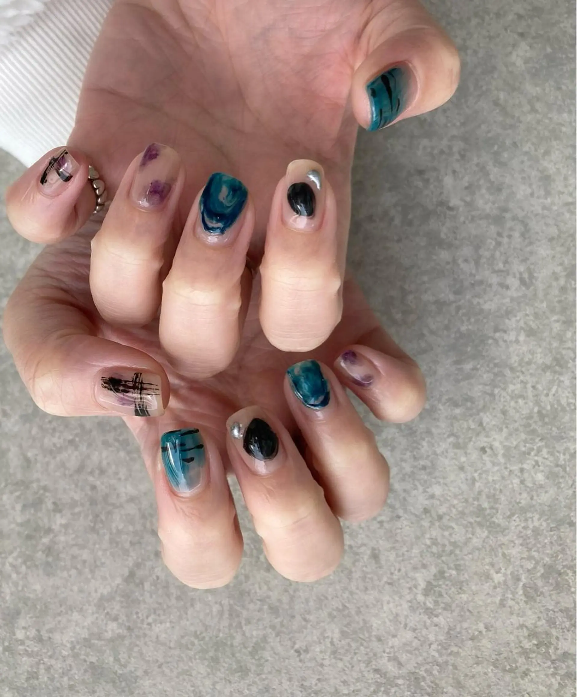 ネイル アートネイル 長さ出し ジェルネイル 氷ネイル・うるうるネイル マットネイル ハンドネイル nail salon Soeurのネイルデザイン