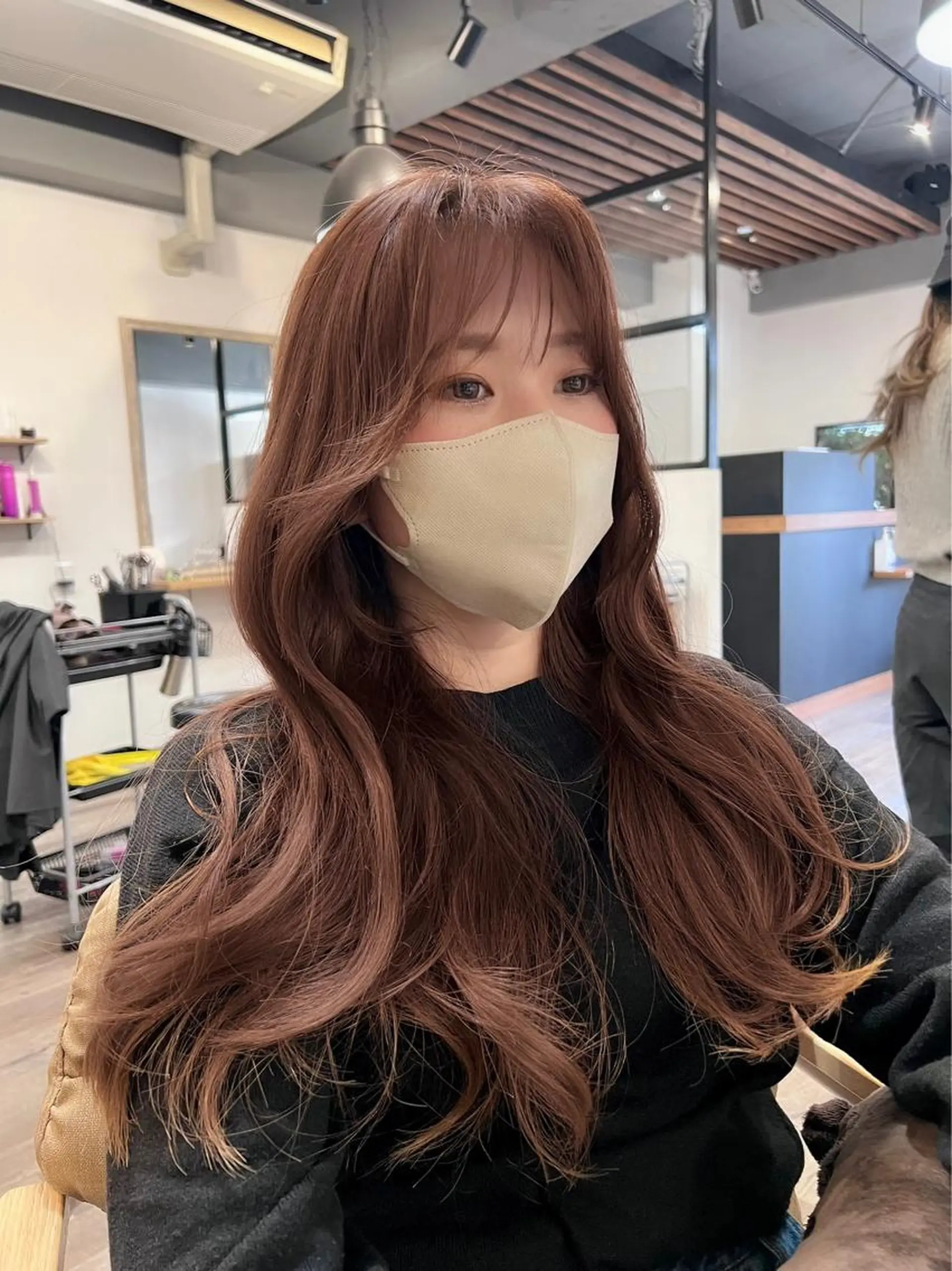 ロング カット ヘアカラー トリートメント 安井 貞好のヘアスタイル