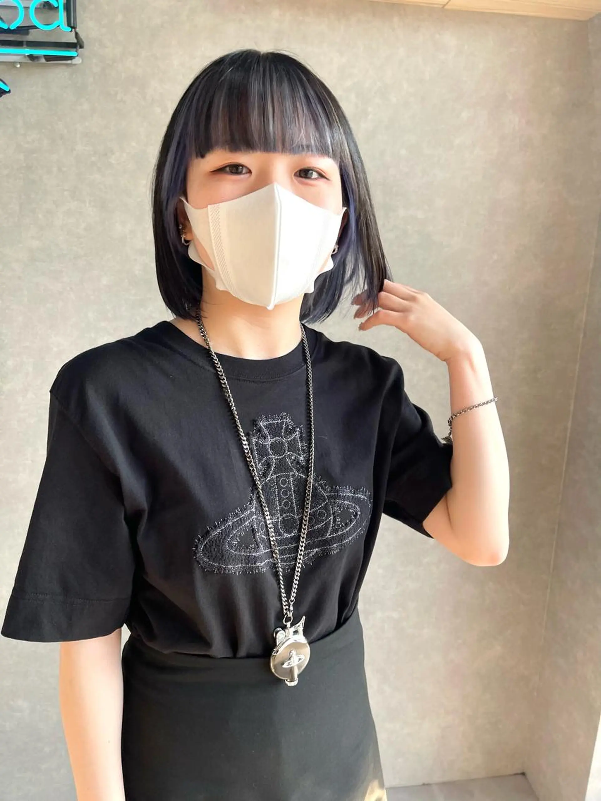 ミディアム カラー カット ヘアカラー トリートメント mood tatemachiのヘアスタイル