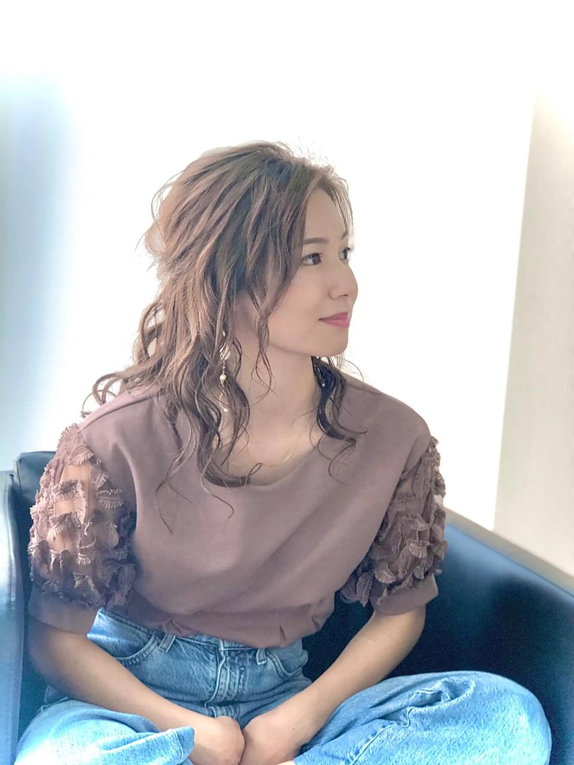 セミロング カラー ヘアアレンジ ✨最強美容師✨ 💙にっしー西村💙のヘアスタイル