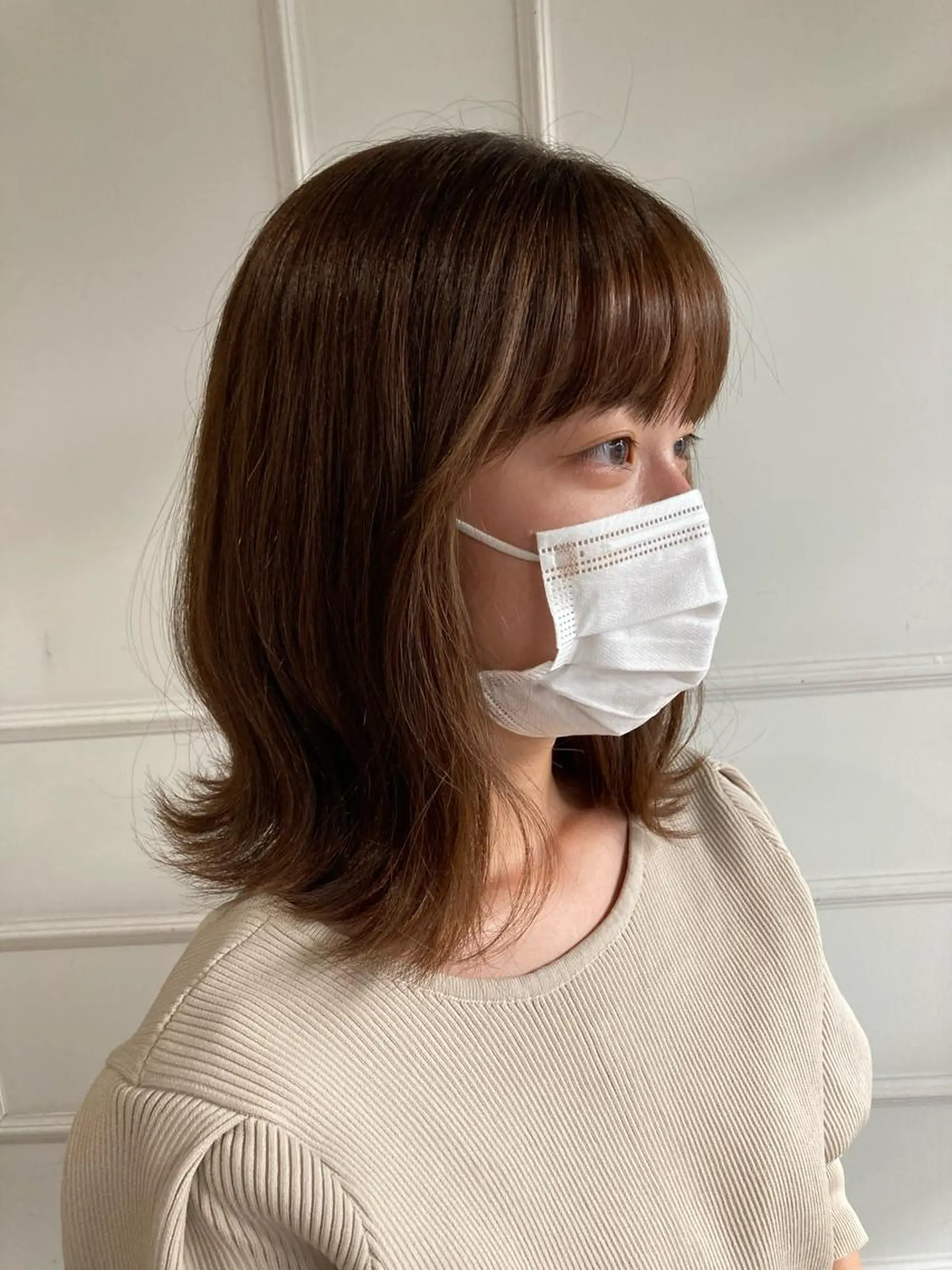 ミディアム カラー ヘアアレンジ 山﨑 まなかのヘアスタイル