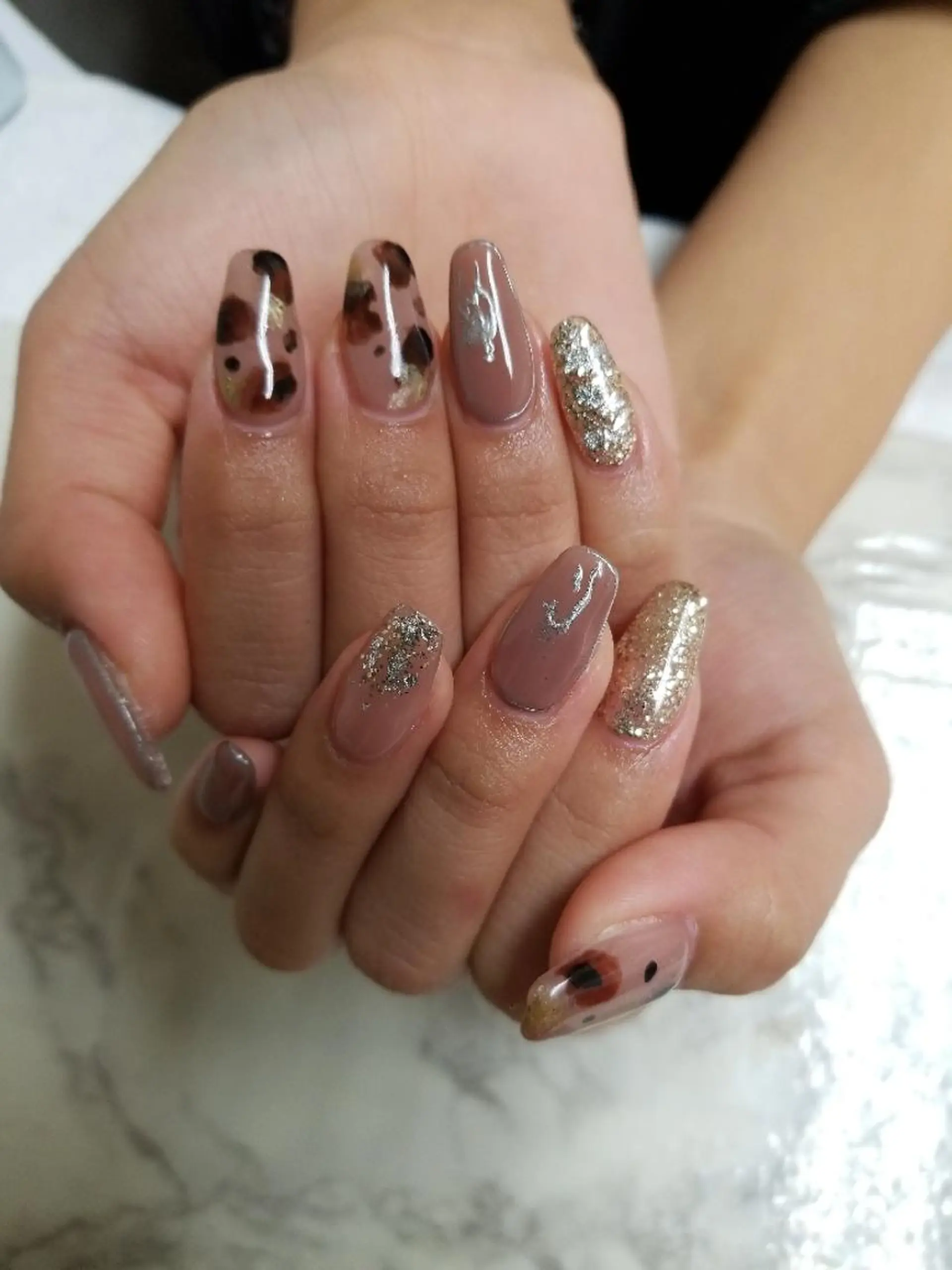 ネイル アニマル柄 アートネイル ジェルネイル 持ち込み ニュアンスネイル 河野ちえ (雑誌掲載サロン)のネイルデザイン