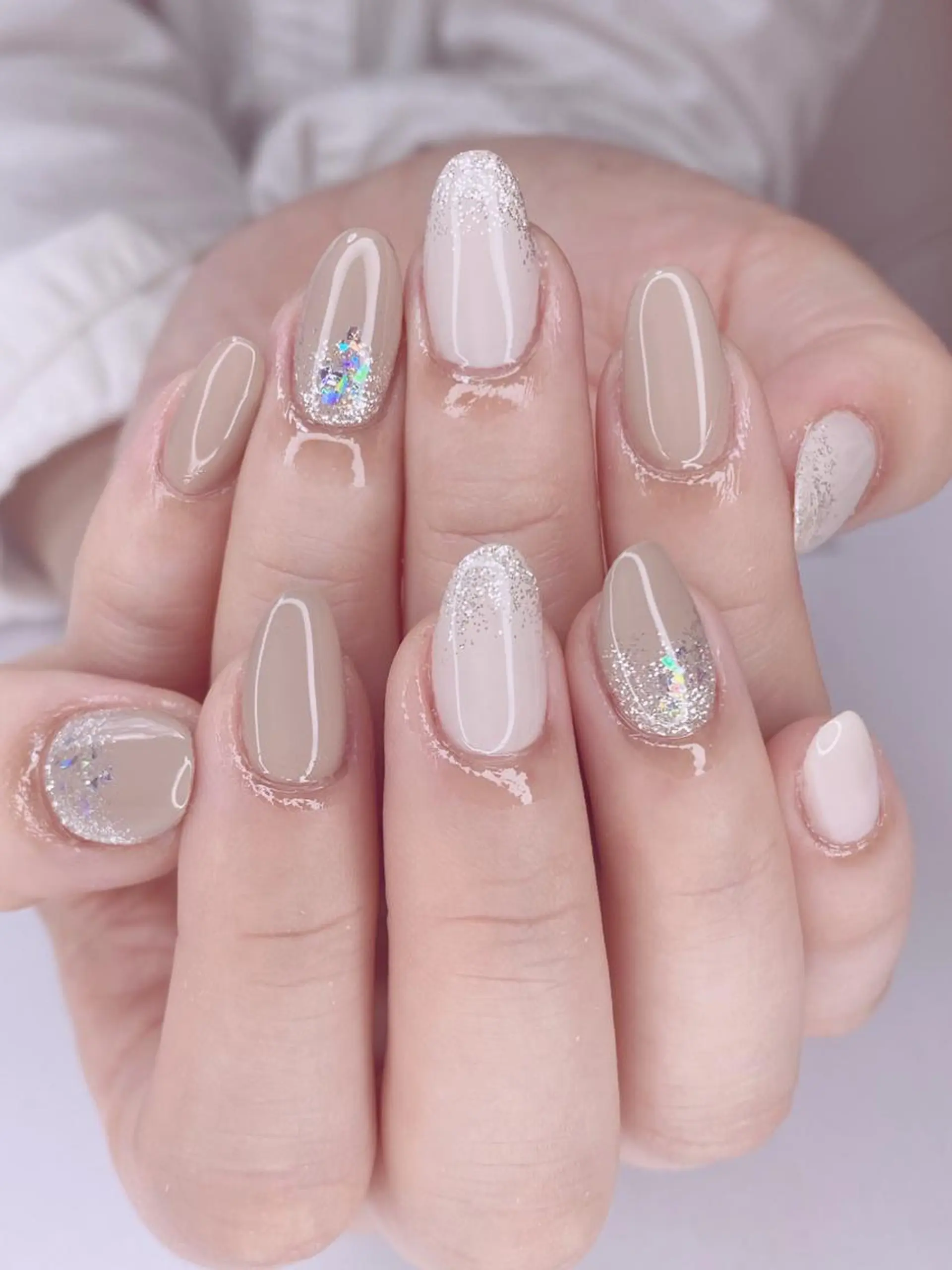 ネイル アートネイル オーロラネイル 桜ネイル クリアネイル フレンチネイル Nail Salon ertiのネイルデザイン