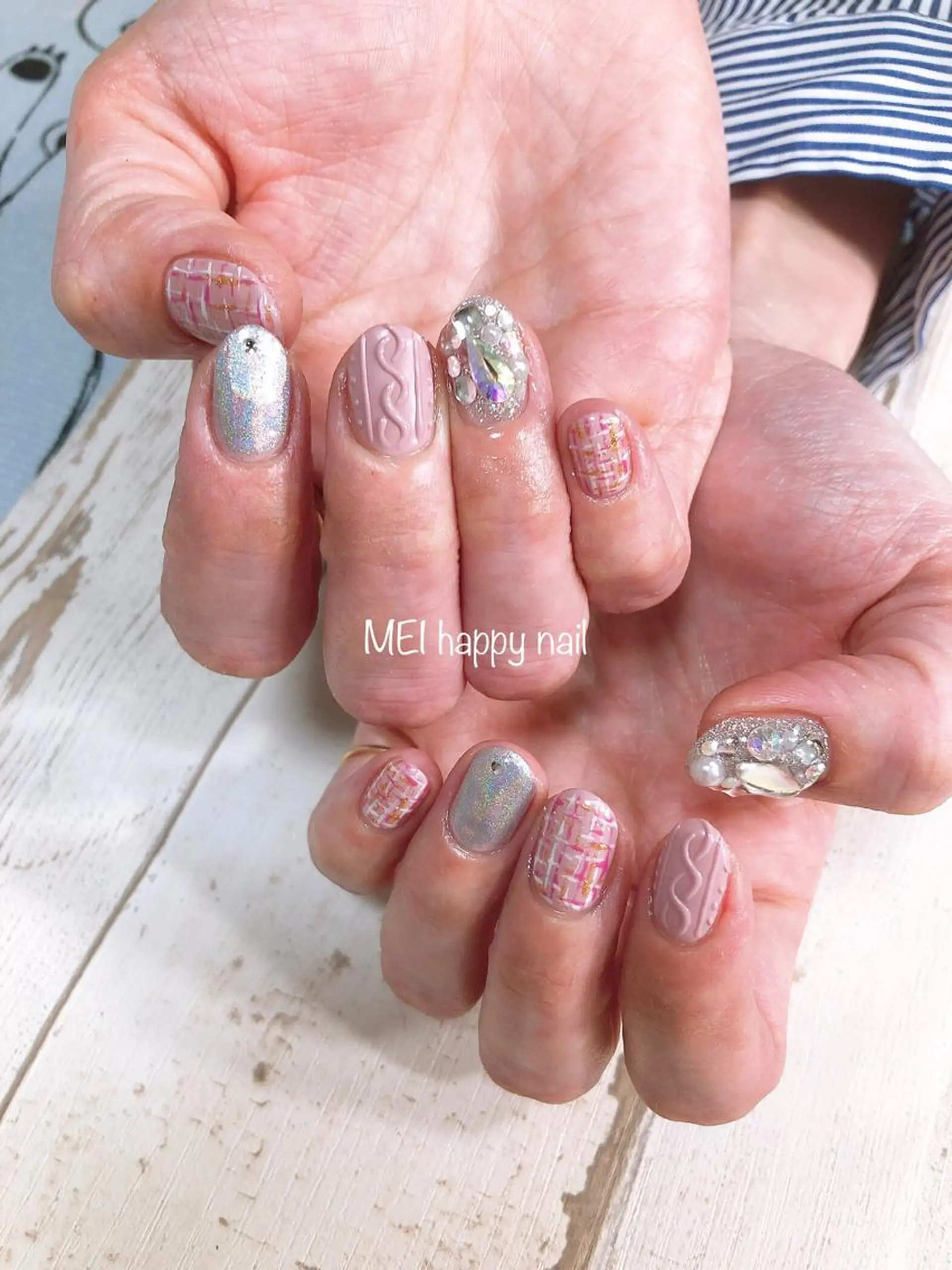 ネイル ジェルネイル パラジェル ピンク 北浦和 自爪育成ケアのネイルデザイン