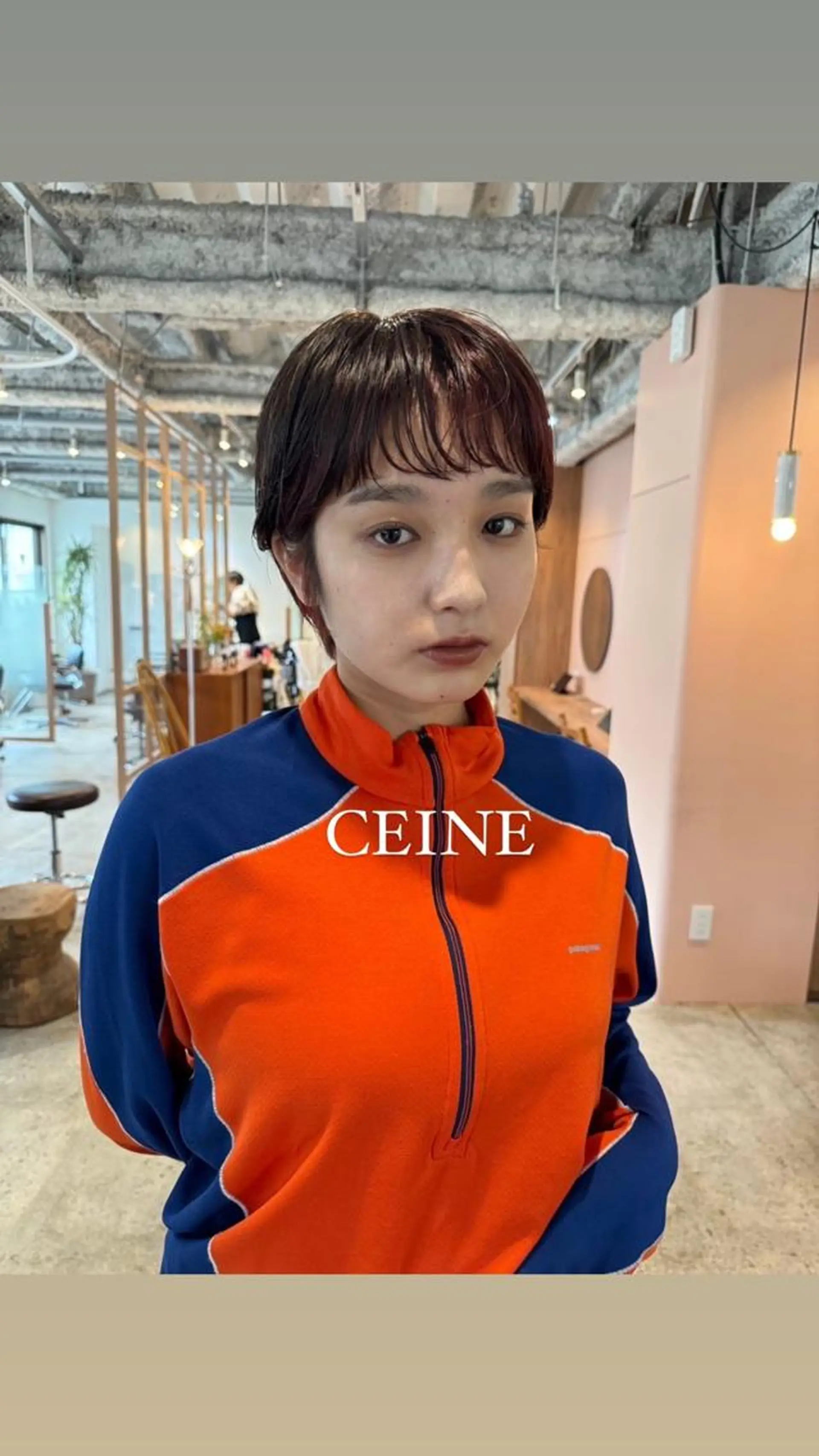 ショート カラー パーマ ショートボブ アディクシーカラー ブリーチ ケアブリーチ デザインカラー ヘアカラー トリートメント CEINE OURのヘアスタイル