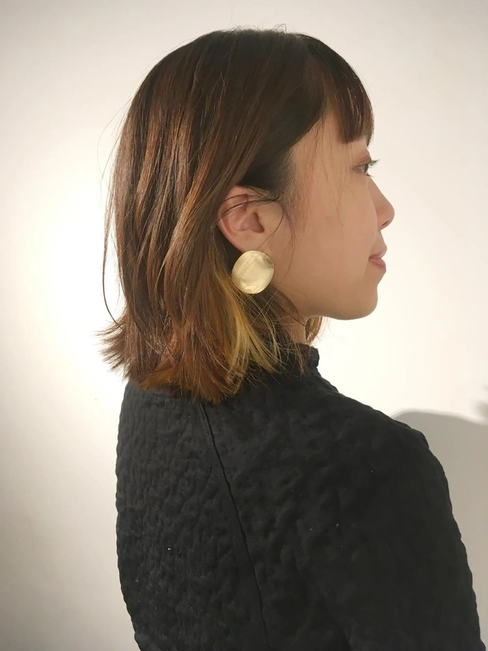 ミディアム カット ヨナイ チヒロのヘアスタイル