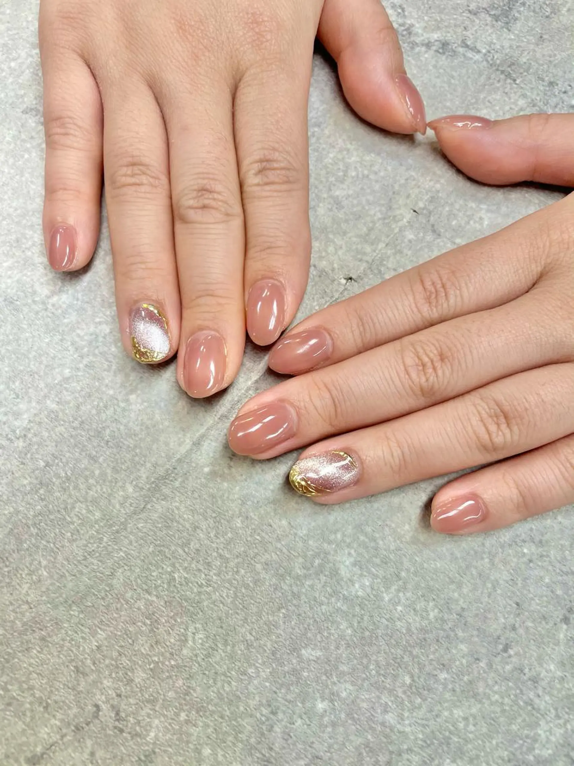 ネイル アートネイル フレンチネイル ジェルネイル ガラスフレンチ グラデーション ハンドネイル .N YUKIのネイルデザイン