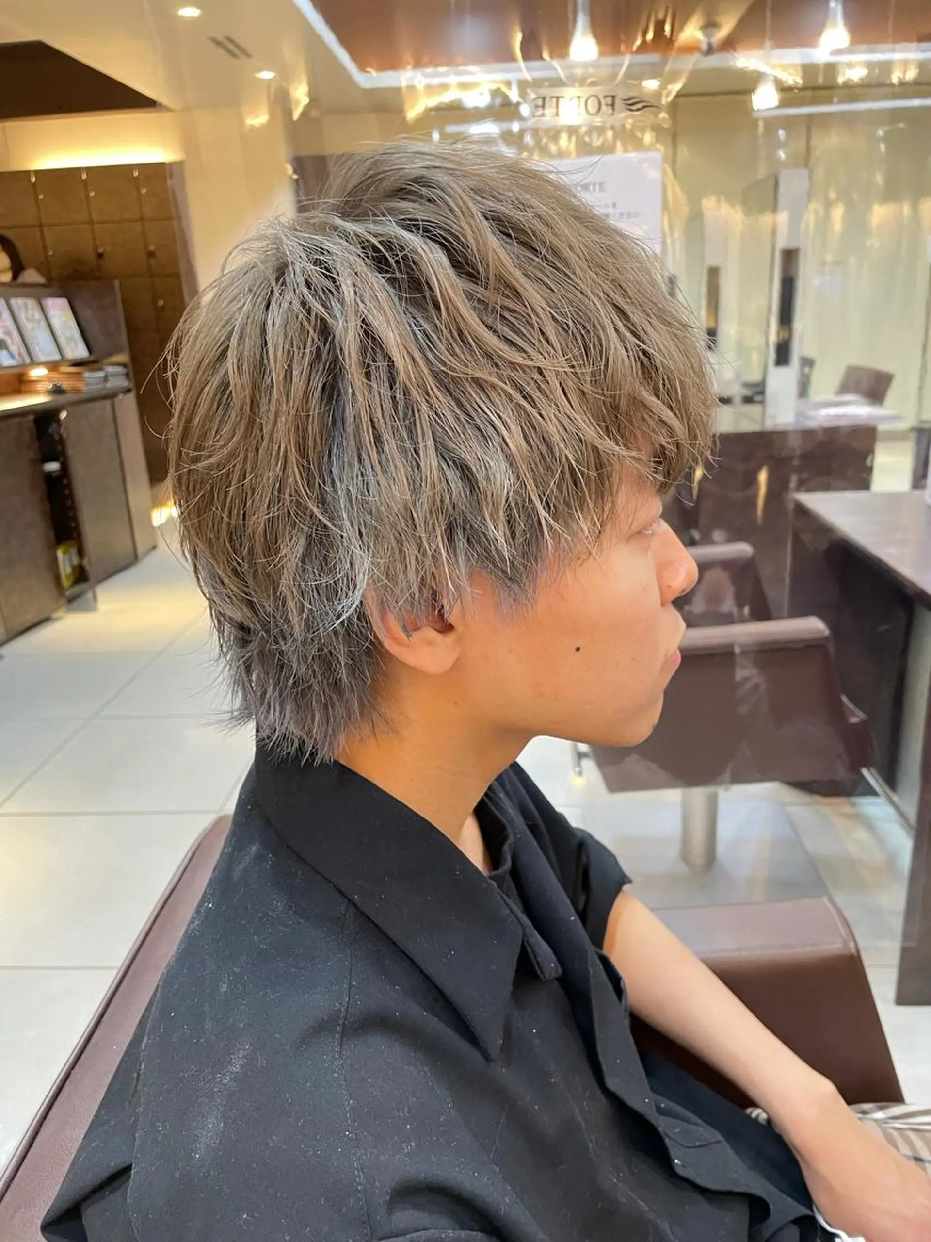 ショート メンズ 静岡/草薙パーマ メンズバレイヤージュのヘアスタイル